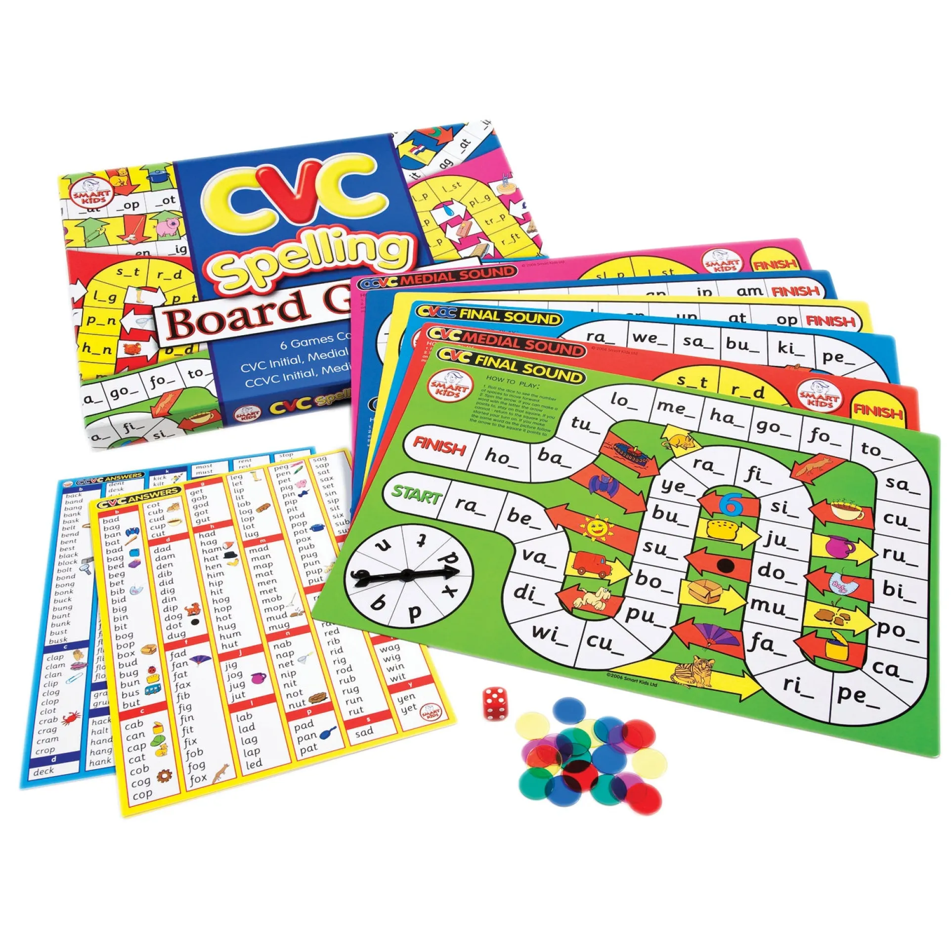 Didax® CVC Spelling Board Game - Early Reading Skills - Vibrant Fun