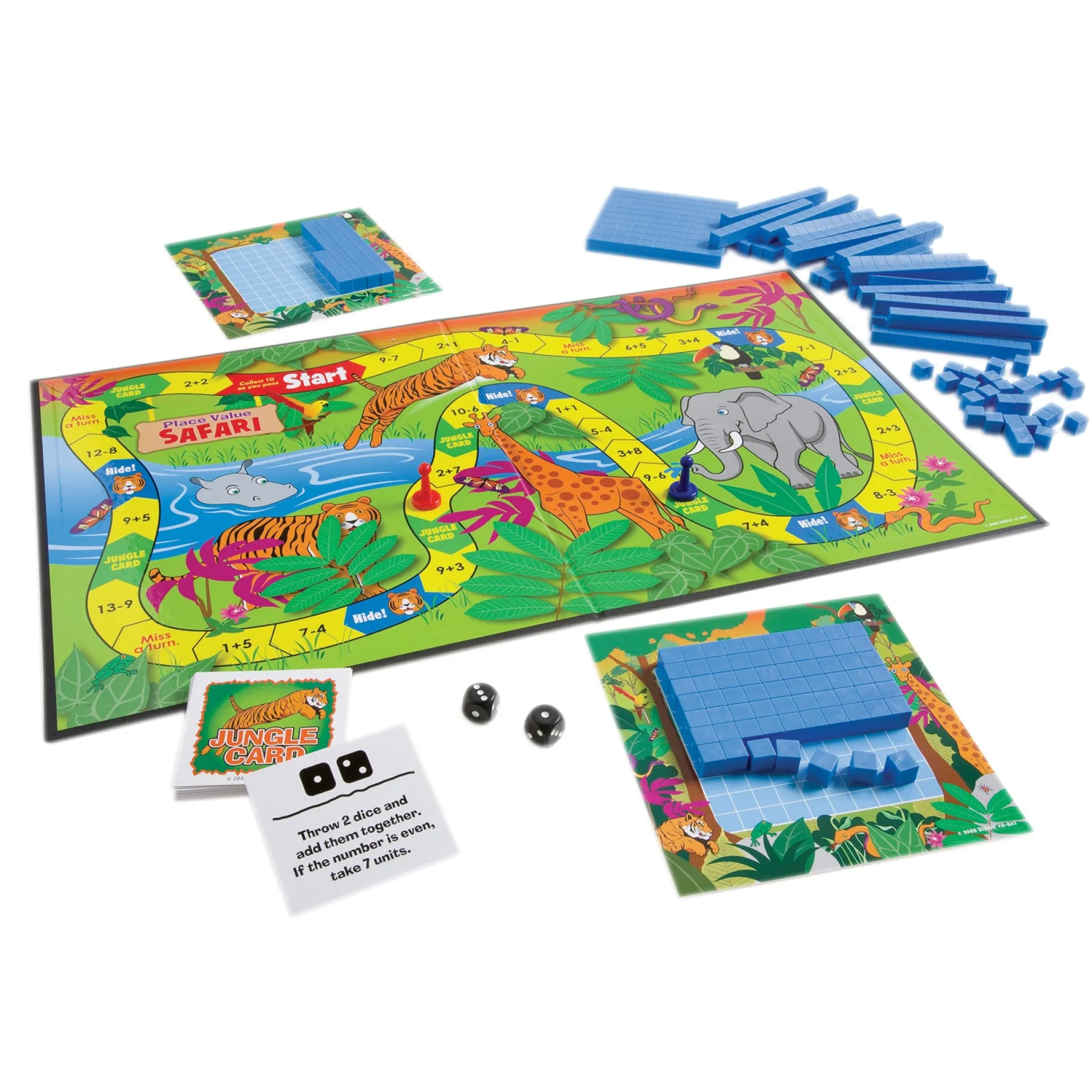 Didax Place Value Safari Game - Jungle Math Adventure