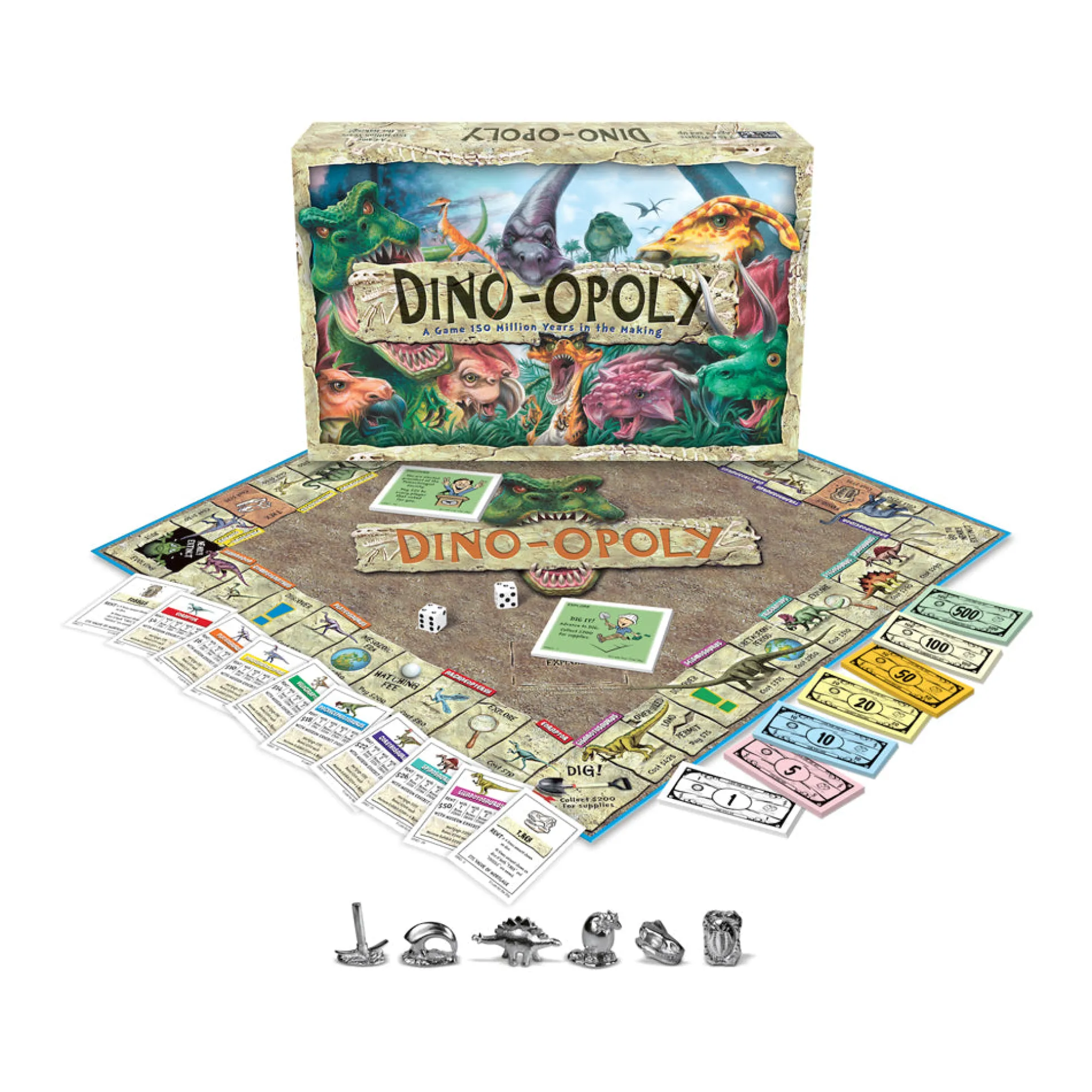 Dino-opoly Prehistoric Dinosaur-Themed Board Game
