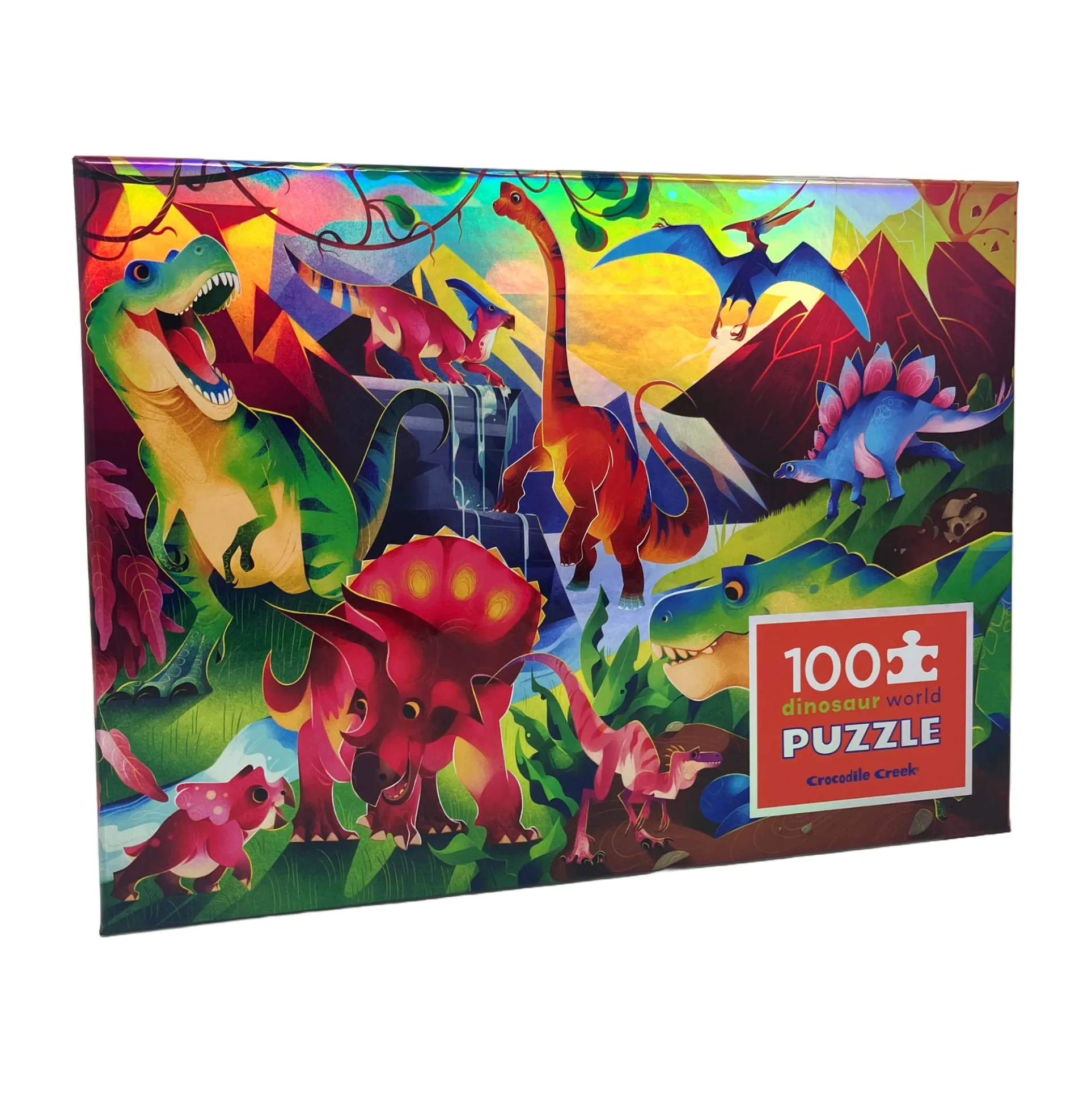 Dinosaur World Holographic Foil Puzzle - 100 pc