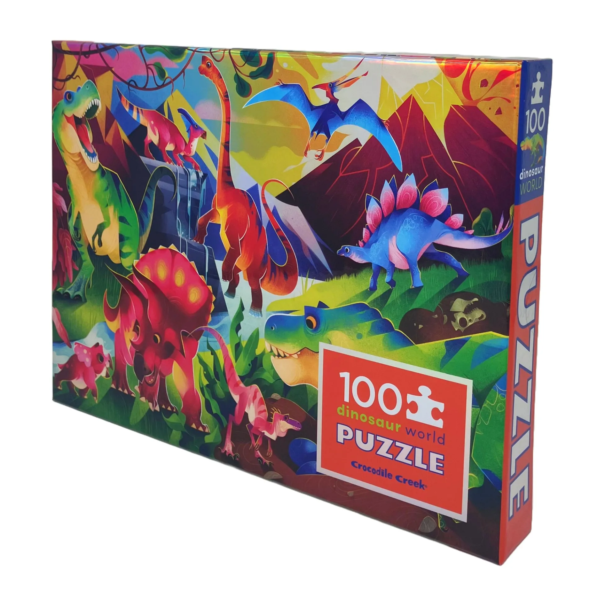 Dinosaur World Holographic Foil Puzzle - 100 pc