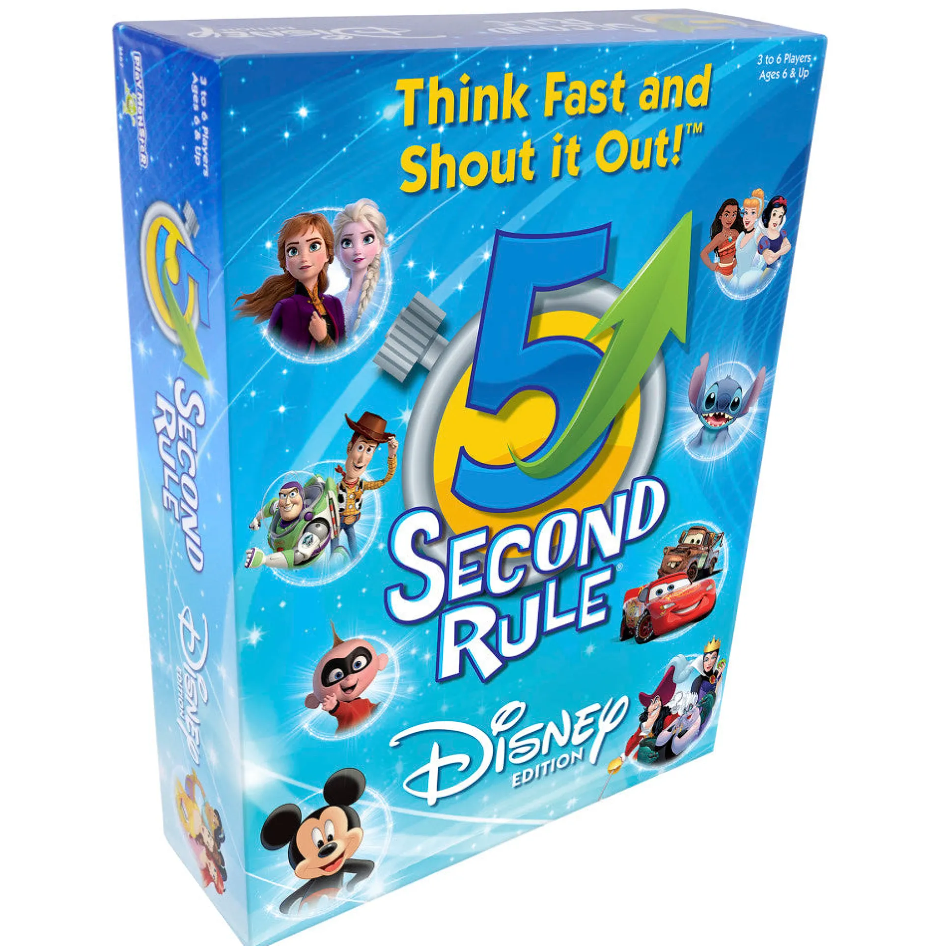 Disney 5 Second Rule Board Game - Family Fun with Disney Characters, Ages 6+