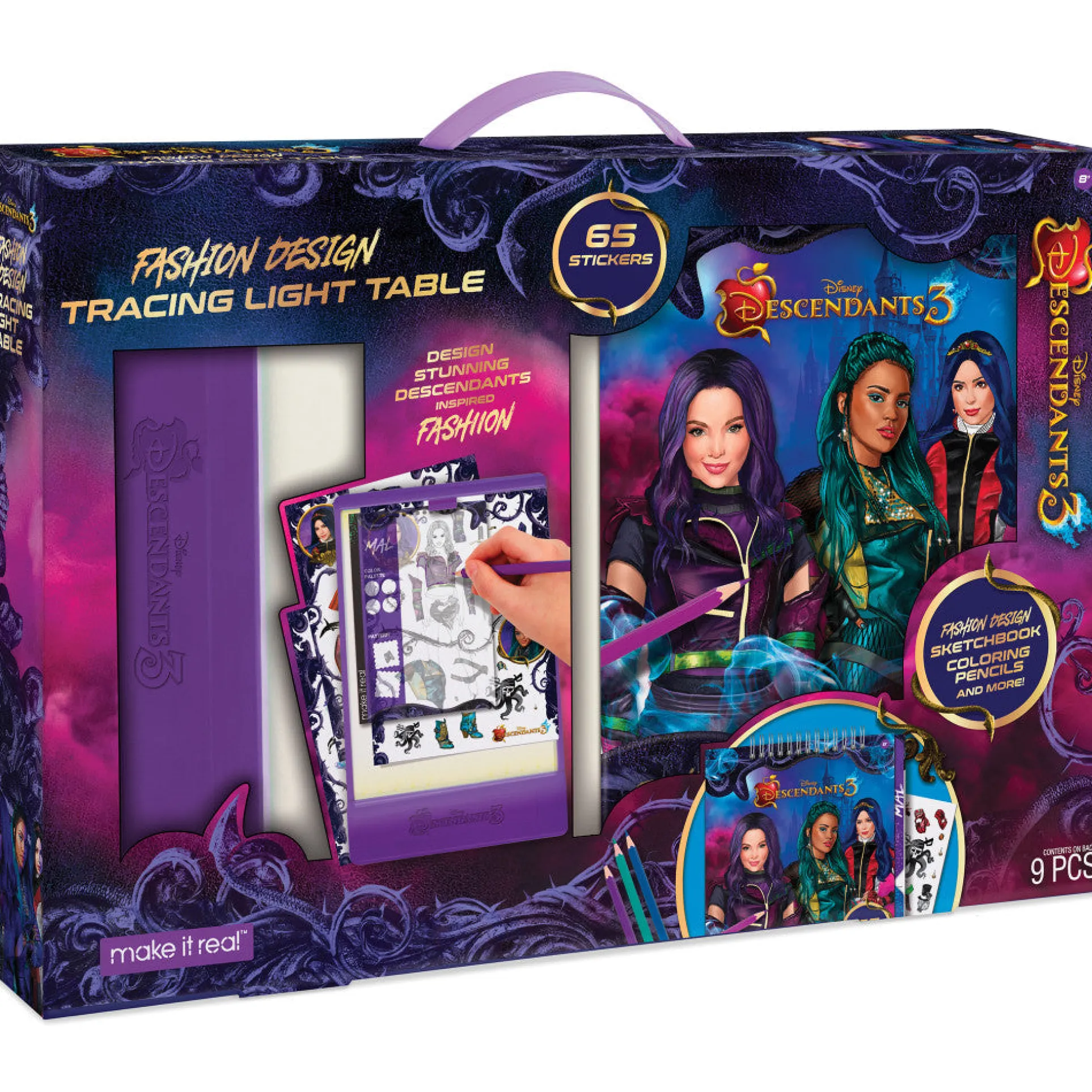 Disney Descendants 3 Fashion Design Tracing Light Table Set