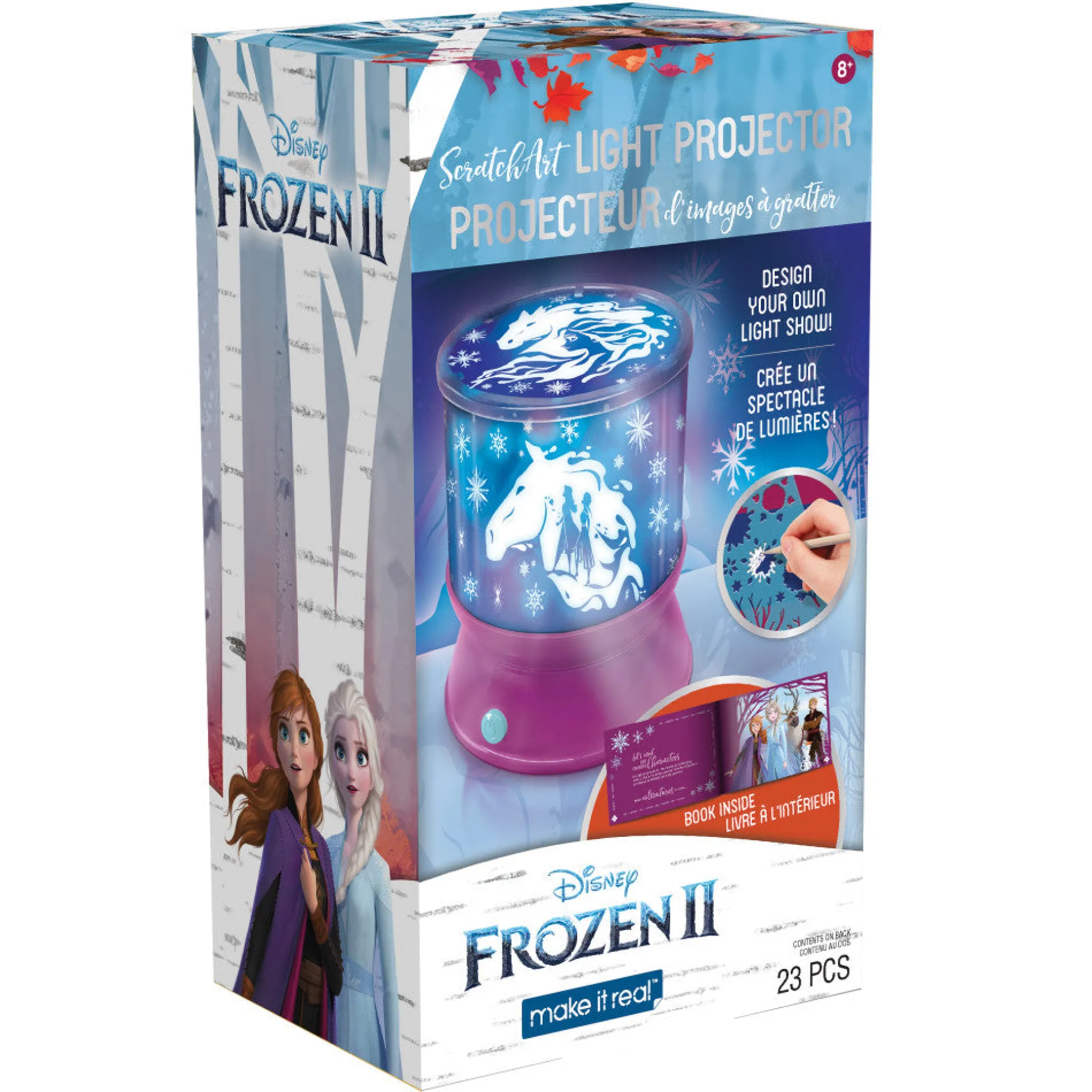 Disney Frozen 2 Scratch Art Light Projector - Magical Room Decor