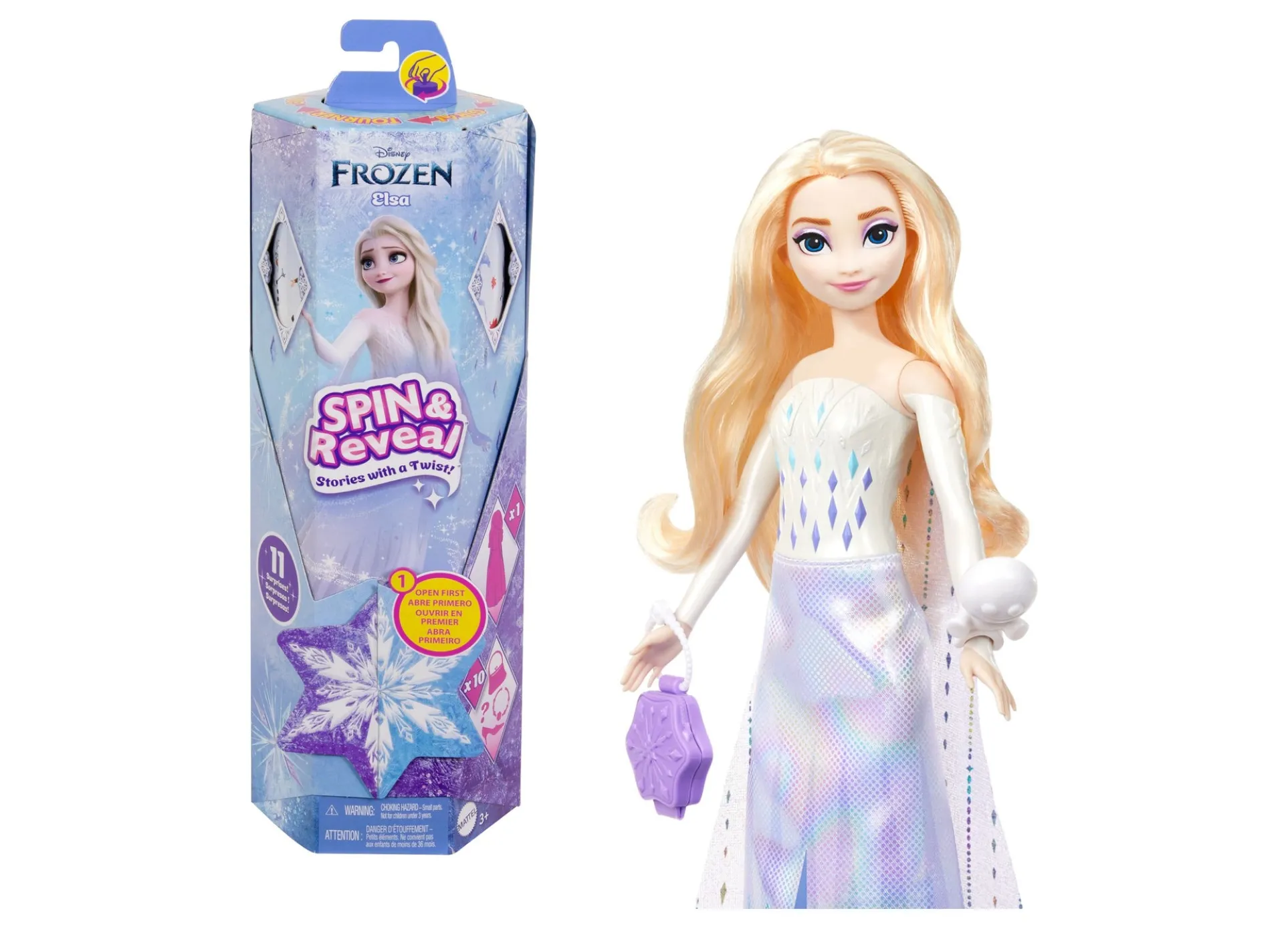 Disney Frozen - Spin Reveal Elsa Fashion Doll with 11 Surprises
