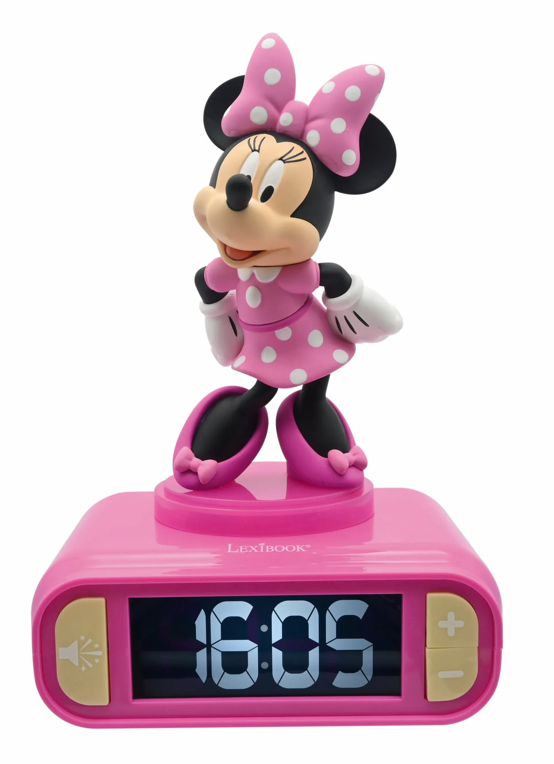 Disney Minnie Mouse Digital Alarm Clock with Nightlight - Pink