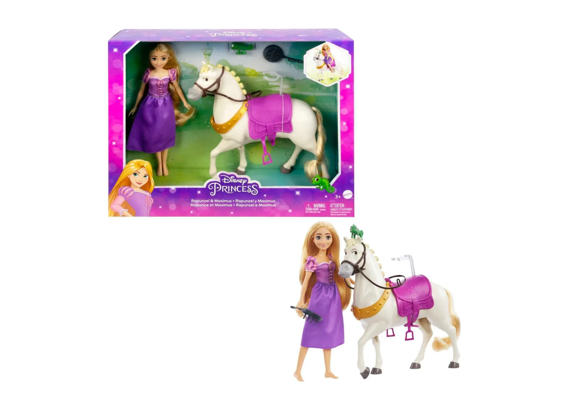 Disney Princess - Rapunzel Doll with Horse Maximus and Accessories