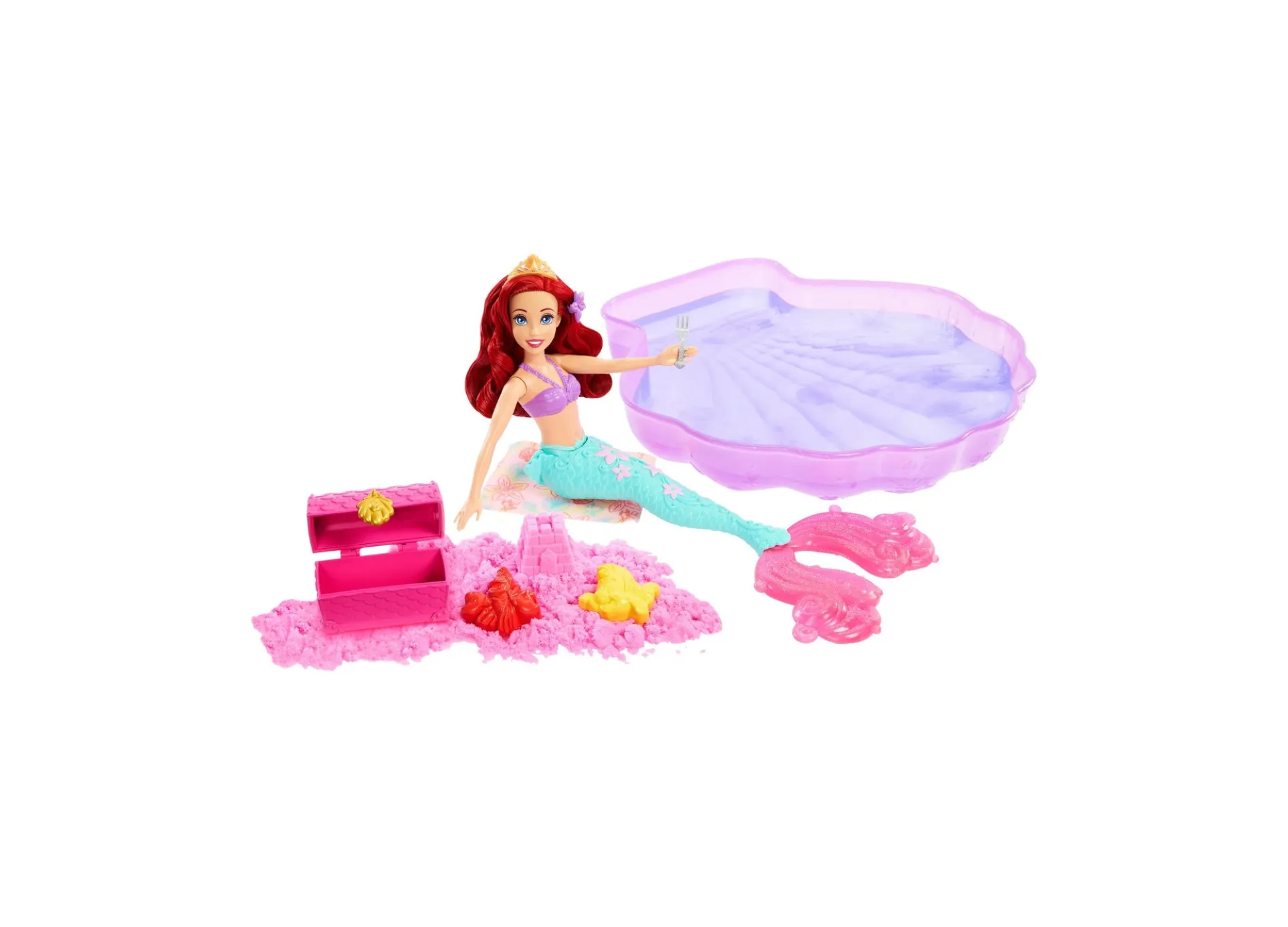 Disney Princess Ariel Doll with Shell Pool and Moldable Sand
