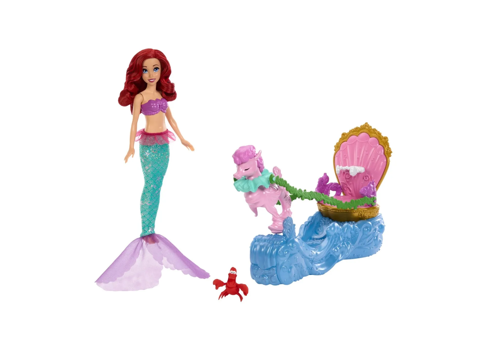 Disney Princess Ariel's Rolling Chariot with Mermaid Fashion Doll