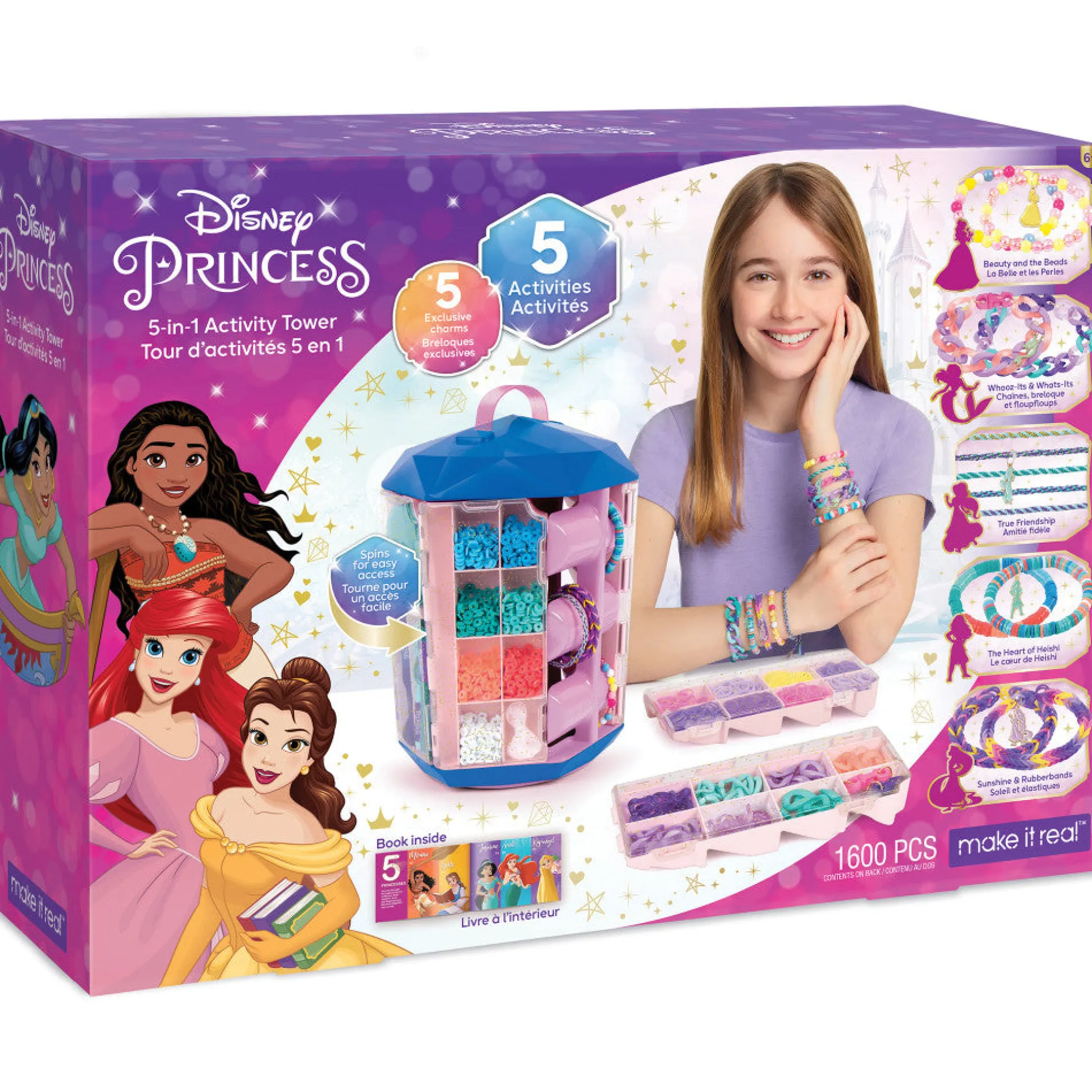 Disney Princess 5-In-1 Activity Tower Jewelry Making Kit