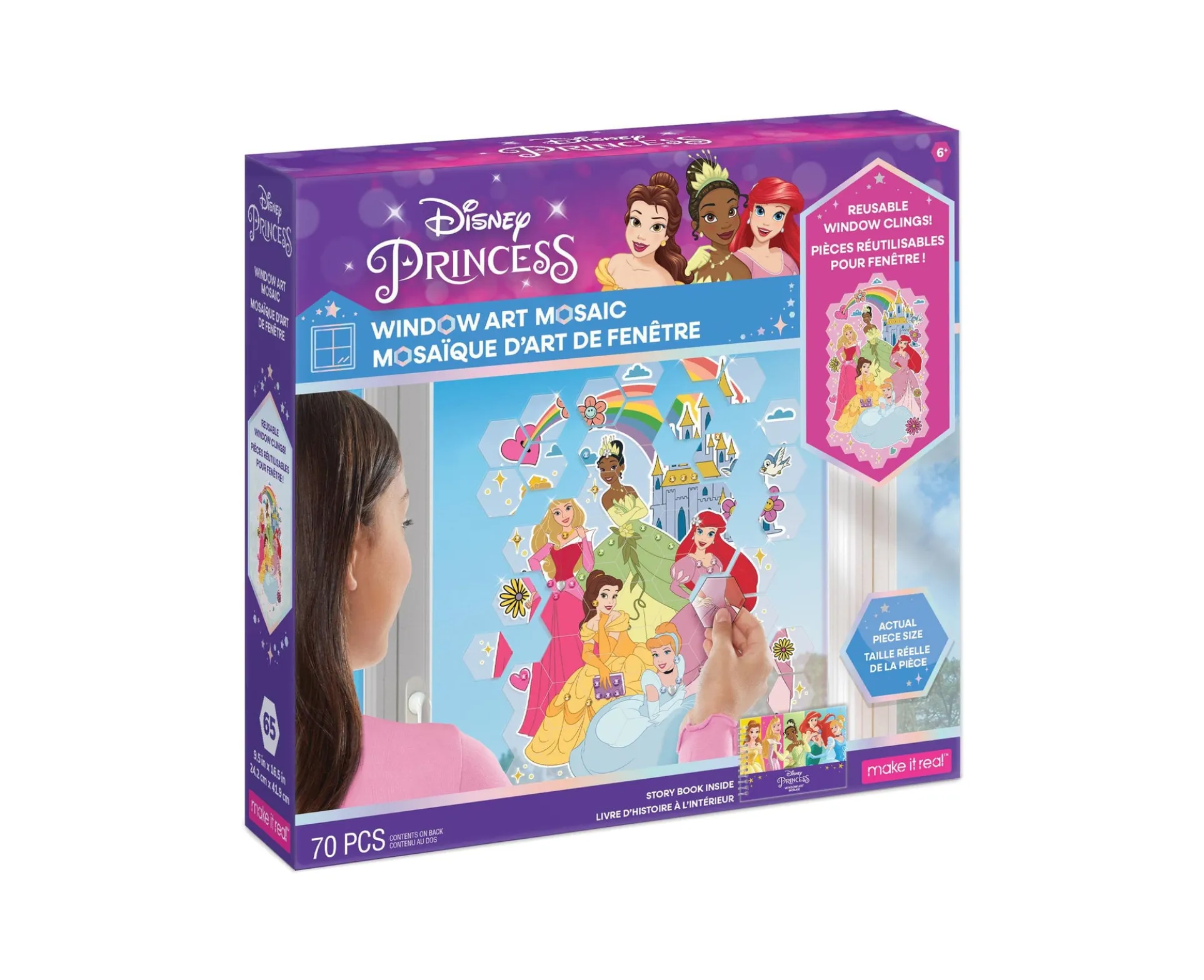 Disney Princess Window Art Mosaic Kit - Creative Cling Craft Set