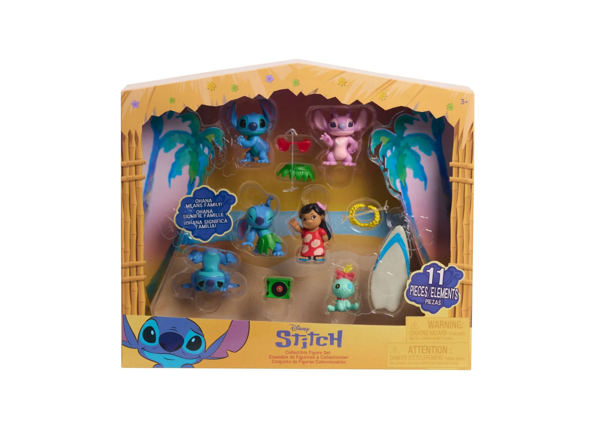 Disney Stitch and Angel 3-Inch Collectible Figure Set