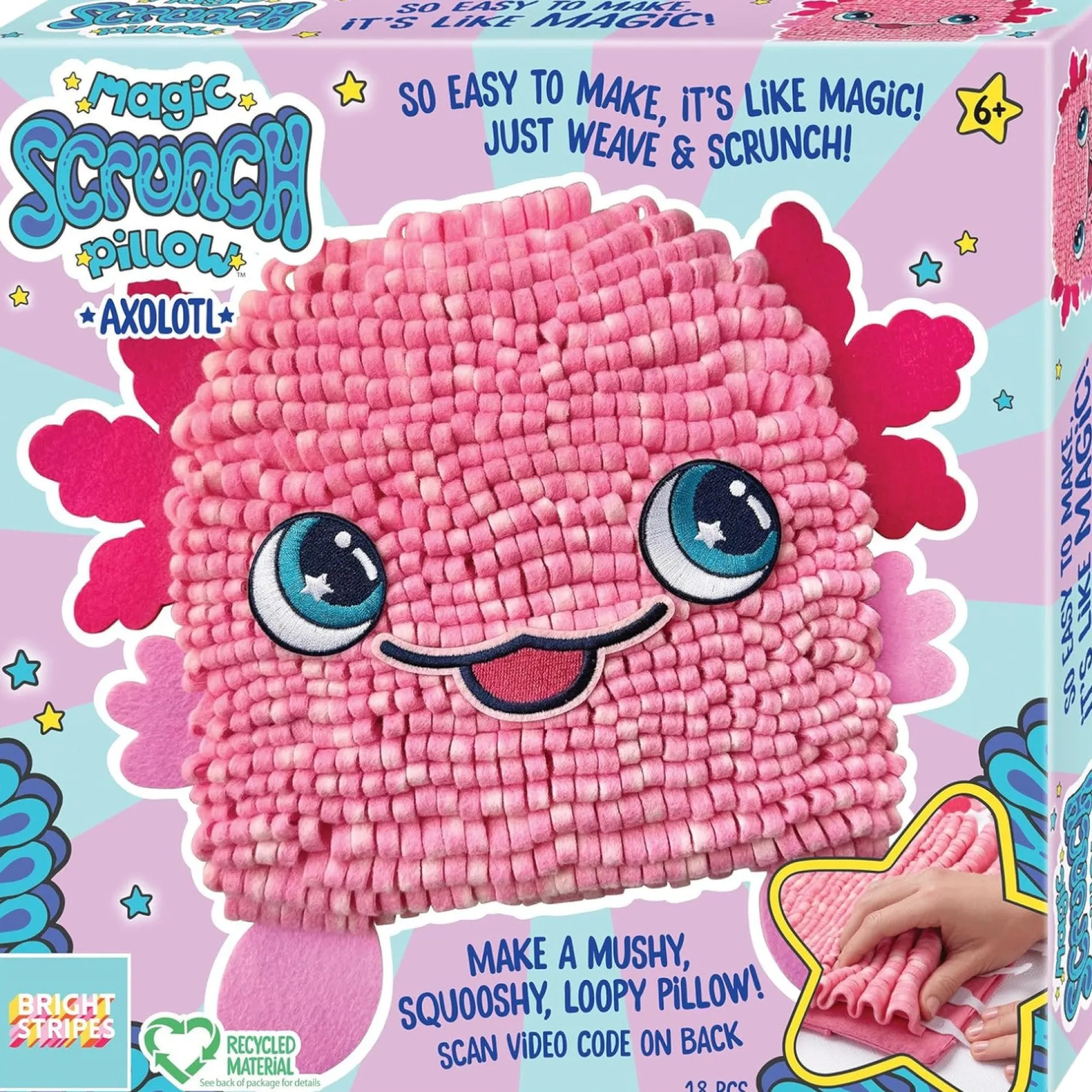 DIY Magic Scrunch Pillow Axolotl - Plush Craft Kit