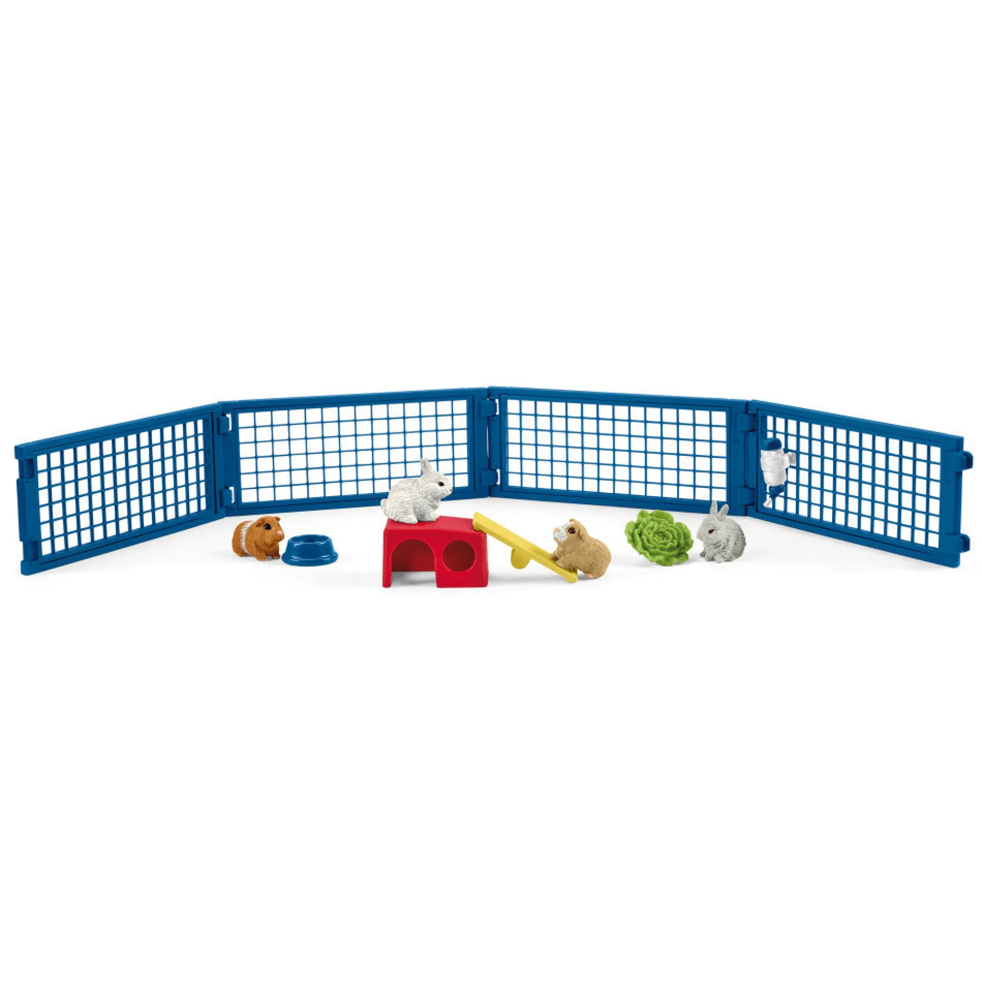 Schleich Farm World Rabbit & Guinea Pig Hutch 14-Piece Playset