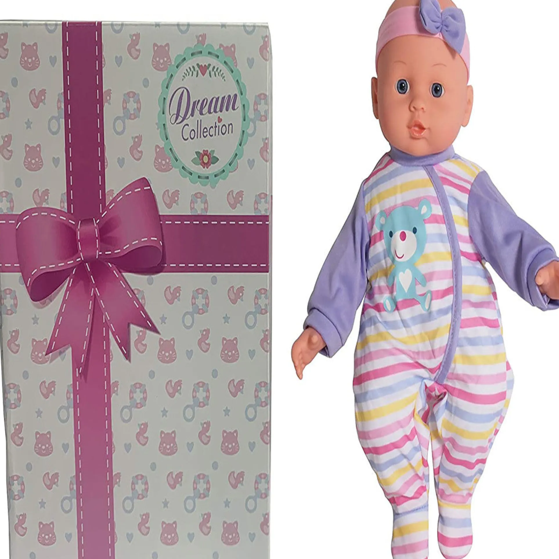DREAM COLLECTION 14" Interactive Chatter & Coo Baby Doll - Blue Eyes