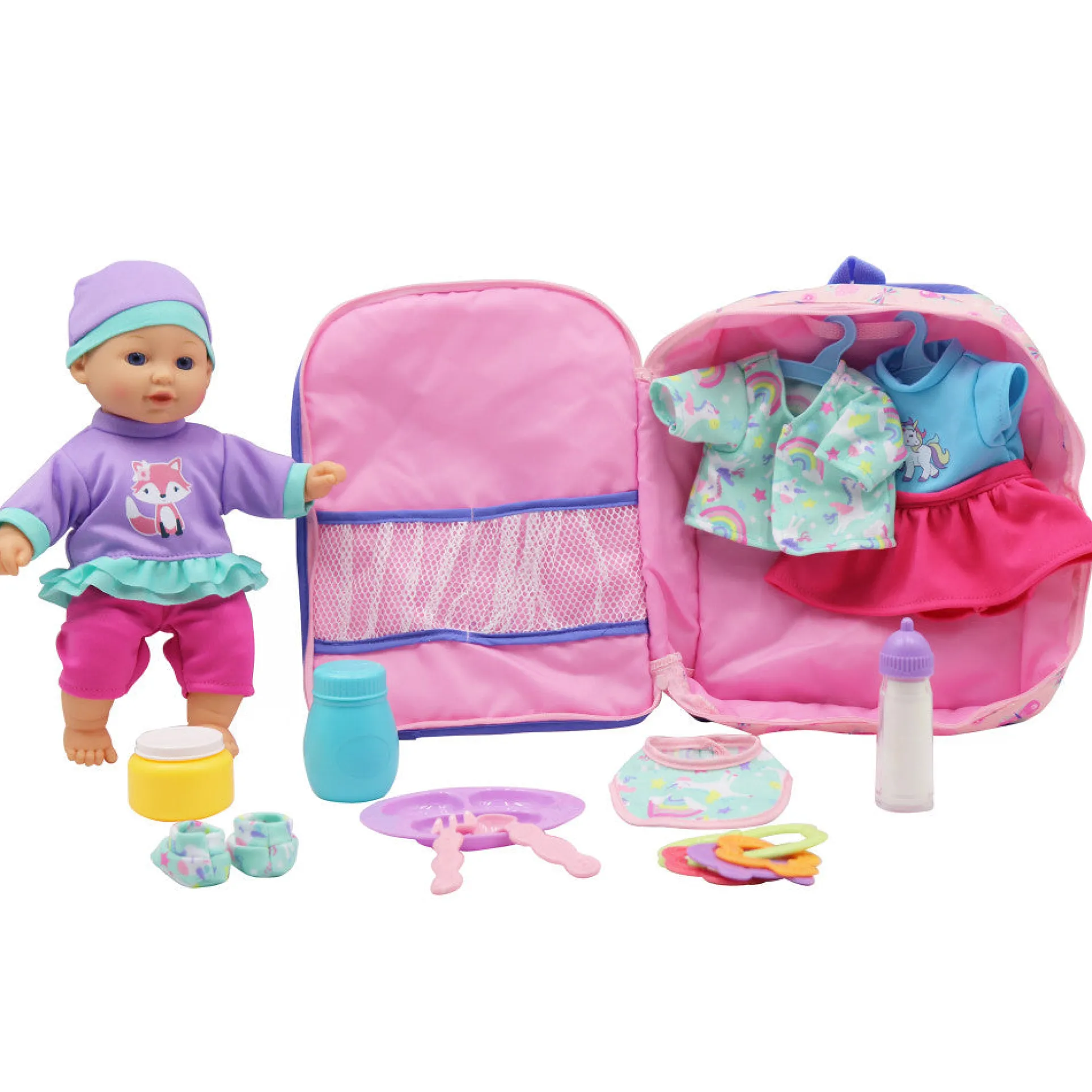 Dream Collection 14" Twin Baby Dolls with Accessories Set
