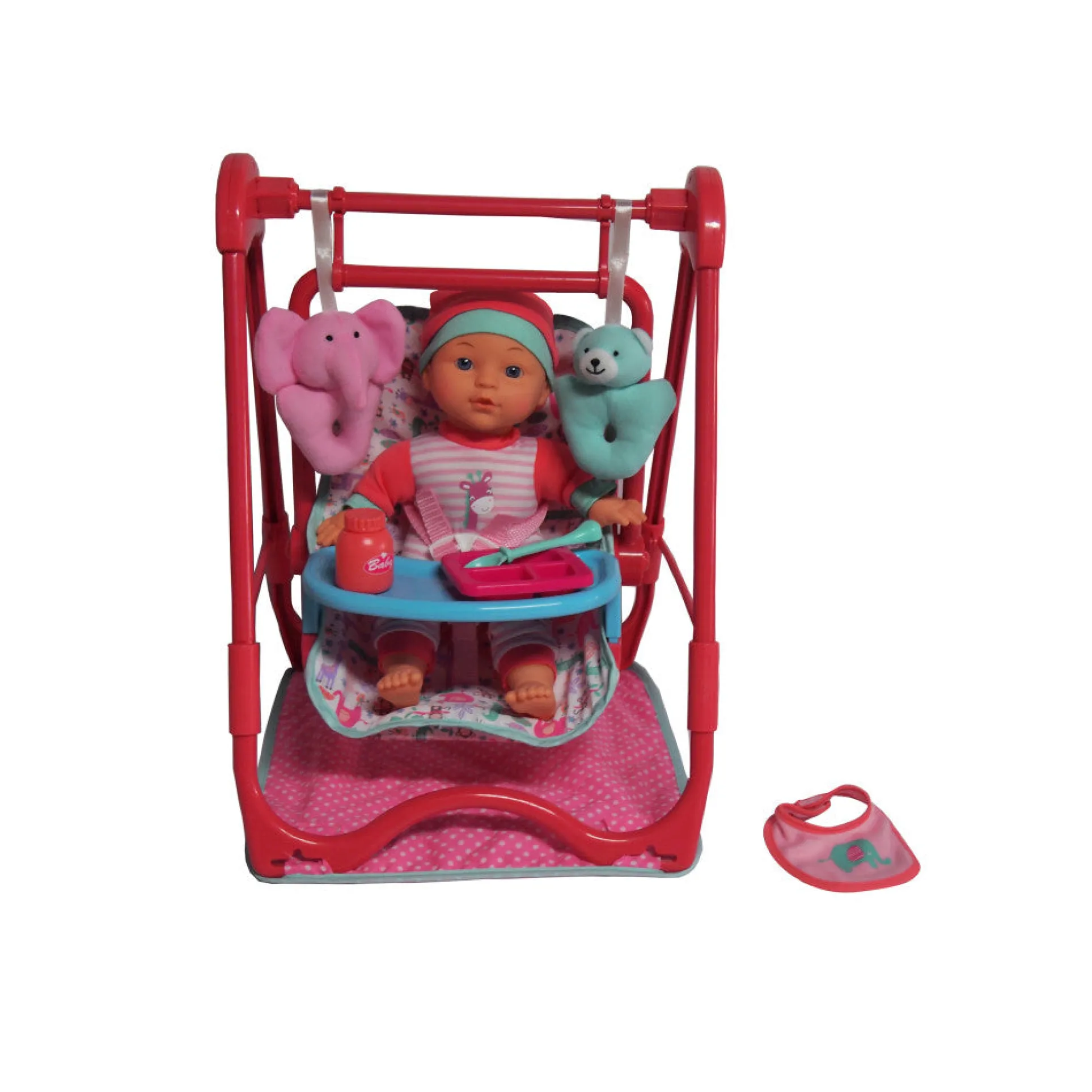 Dream Collection 12" Baby Doll 4-in-1 High Chair Play Set