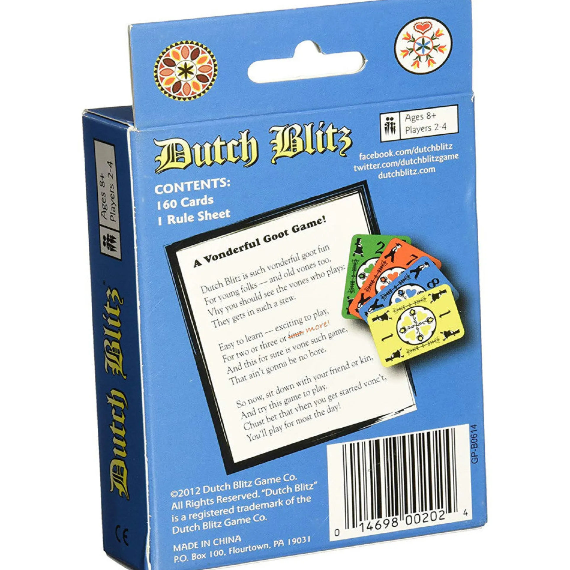 Dutch Blitz Blue Expansion Pack Card Game