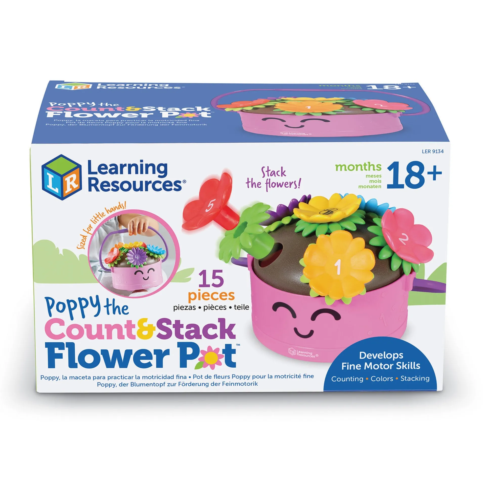 Learning Resources Poppy the Count & Stack Flower Pot - Interactive Educational Toy