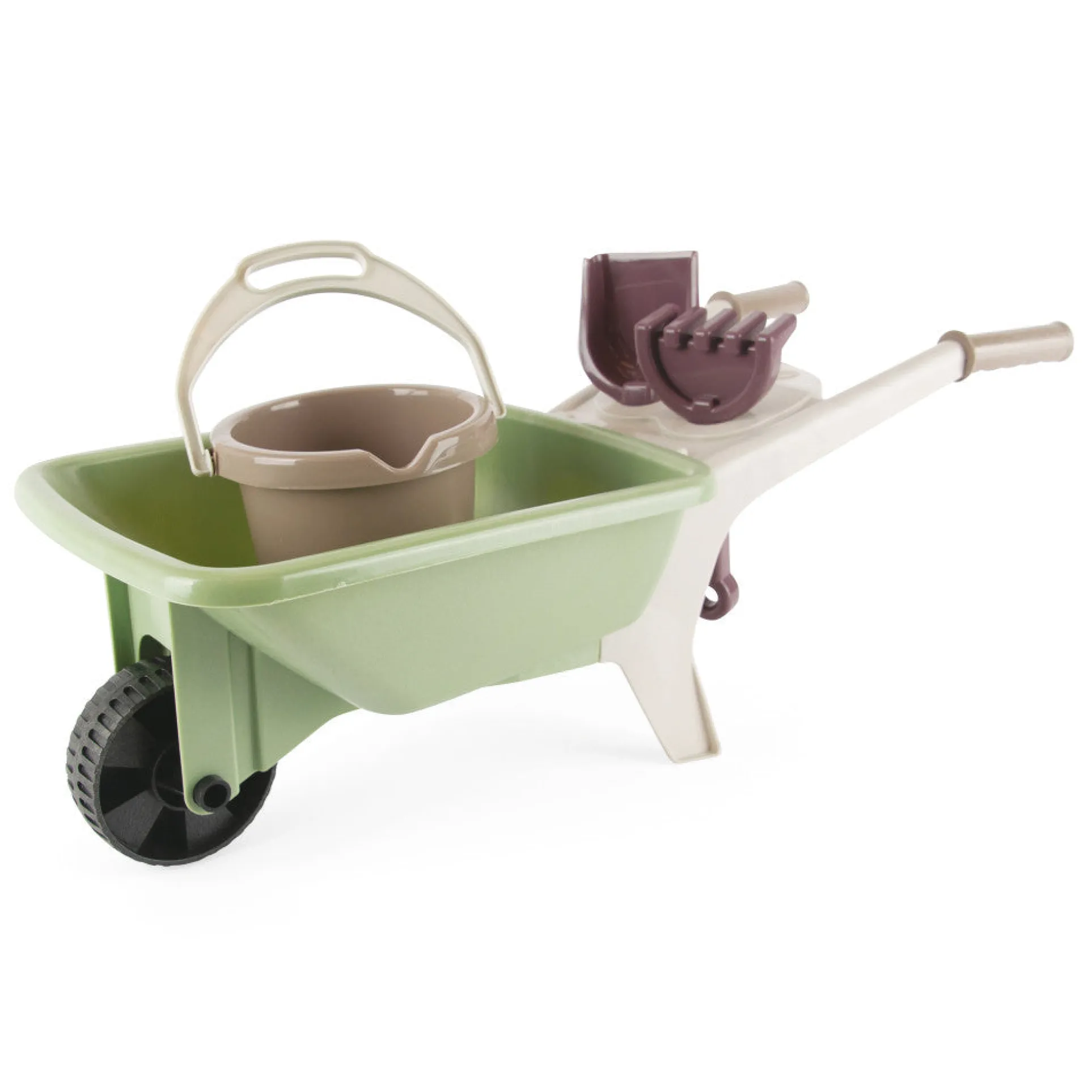 Dantoy Green Garden Wheelbarrow Playset - Eco-Friendly Pretend Play for Toddlers