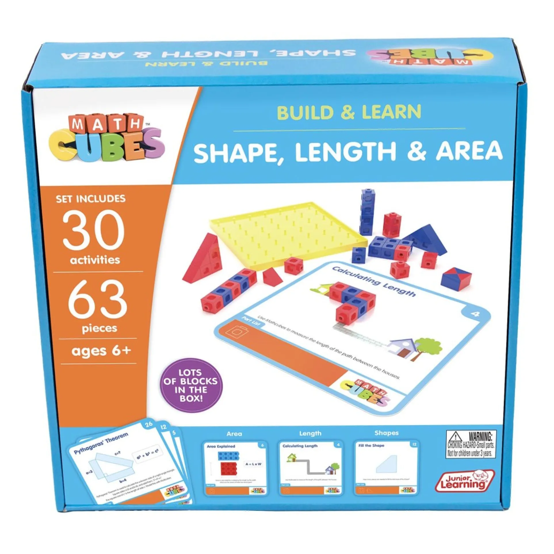 Junior Learning Mathcubes Set - Geometric & Measurement Exploration Kit