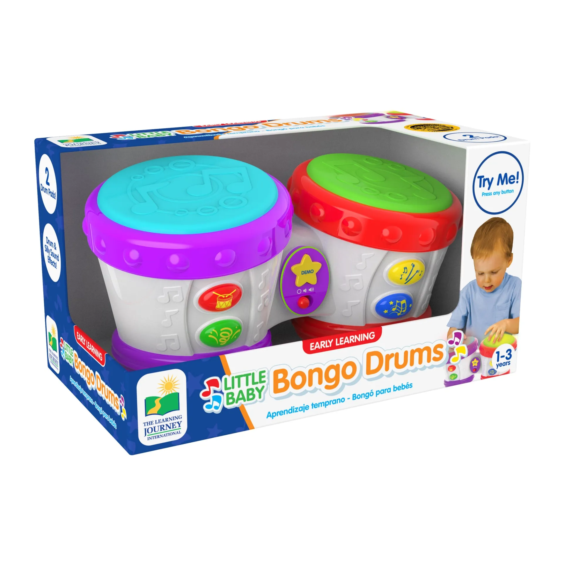 Early Learning Little Baby Bongo Drums Interactive Musical Toy