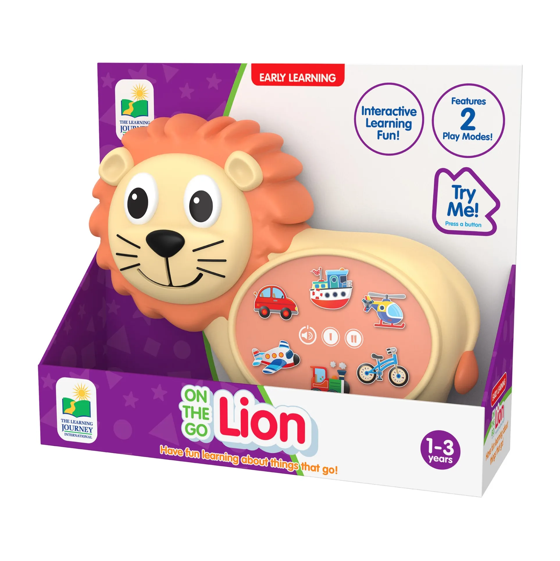 Early Learning On-the-Go Lion Interactive Vehicle Learning Toy