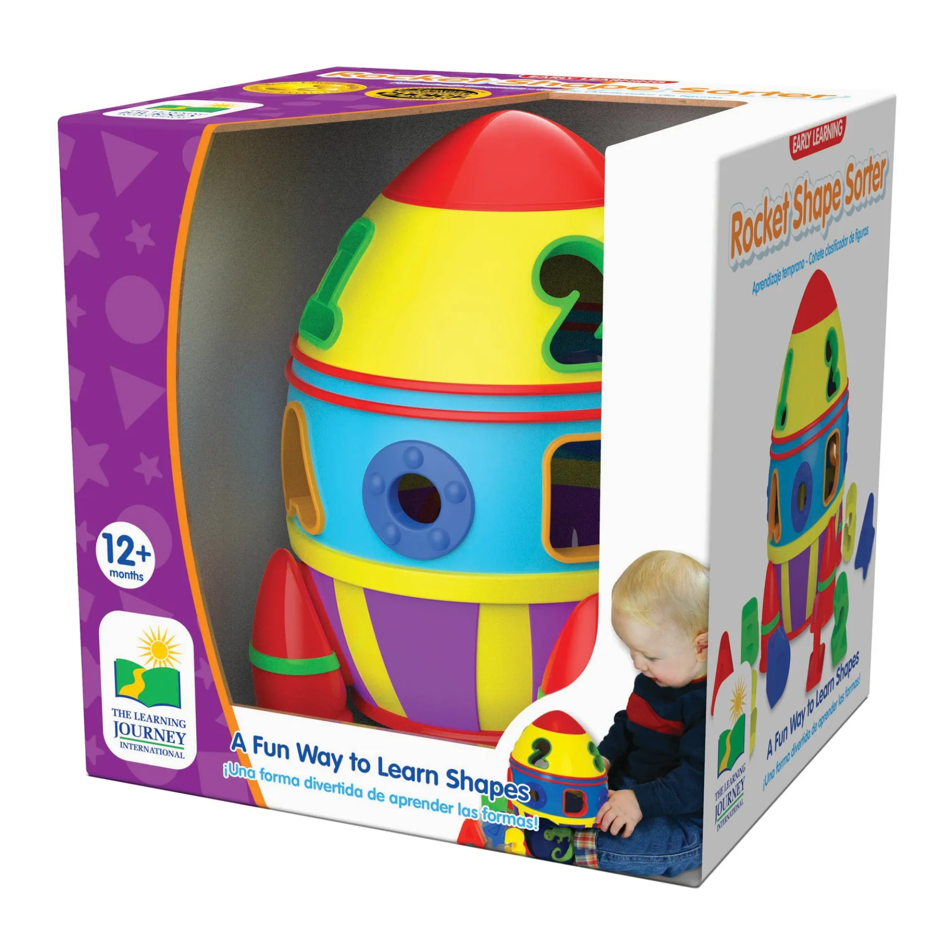 Early Learning Rocket Shape Sorter - Multicolor