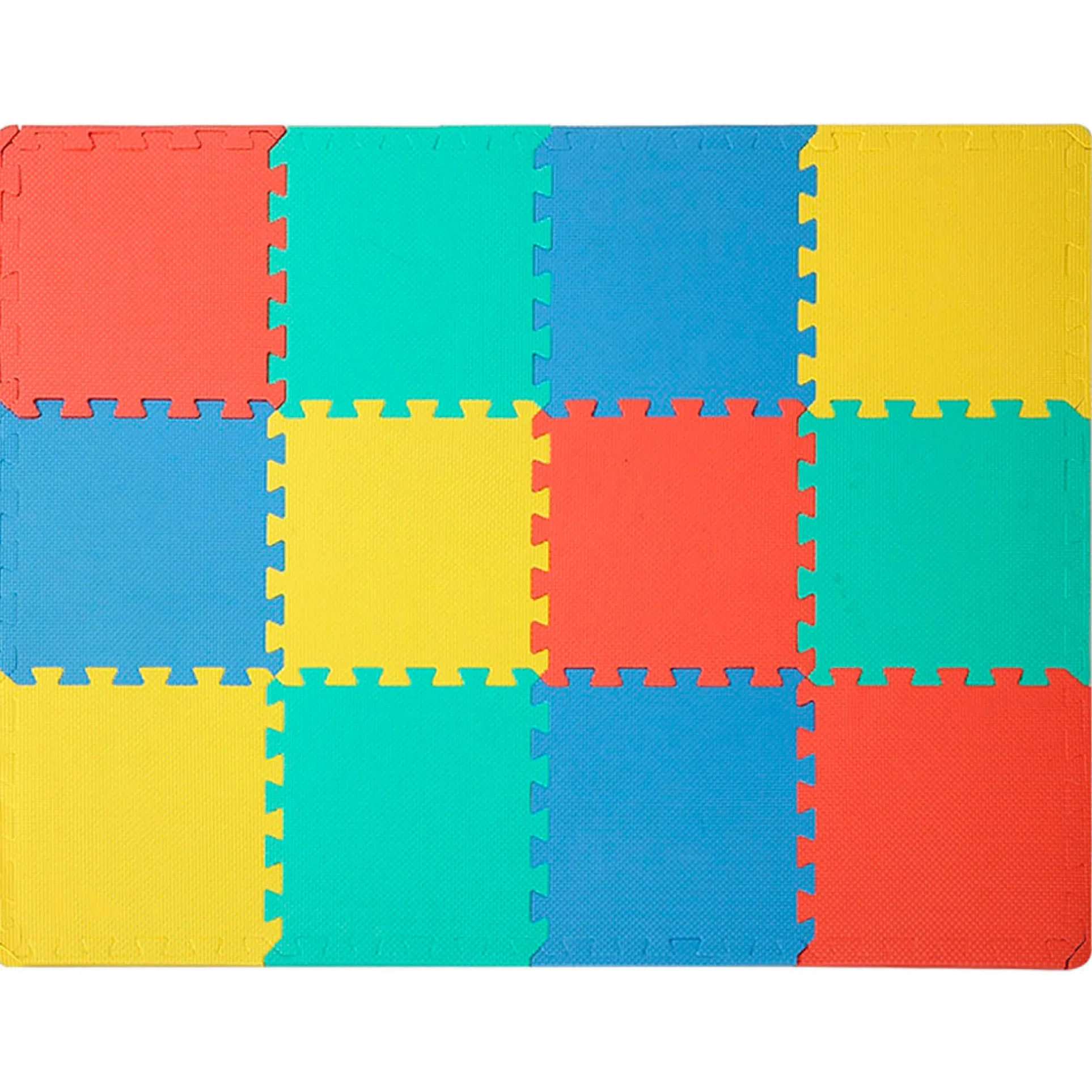 Easy Playhouse Soft Foam Floor Puzzle Tiles - Chic Blue-Grey-White