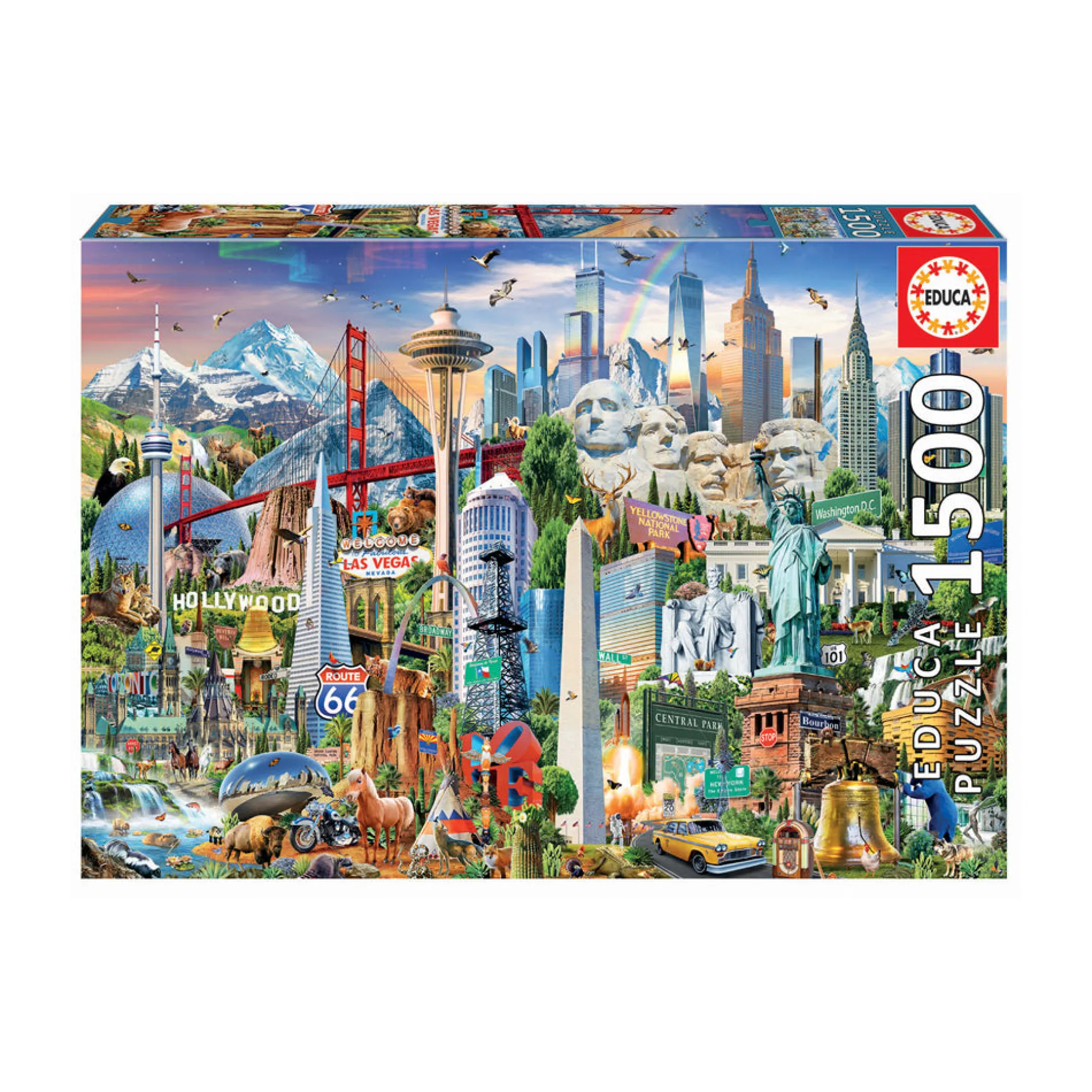 Educa North America Landmarks Jigsaw Puzzle - 1500 pc