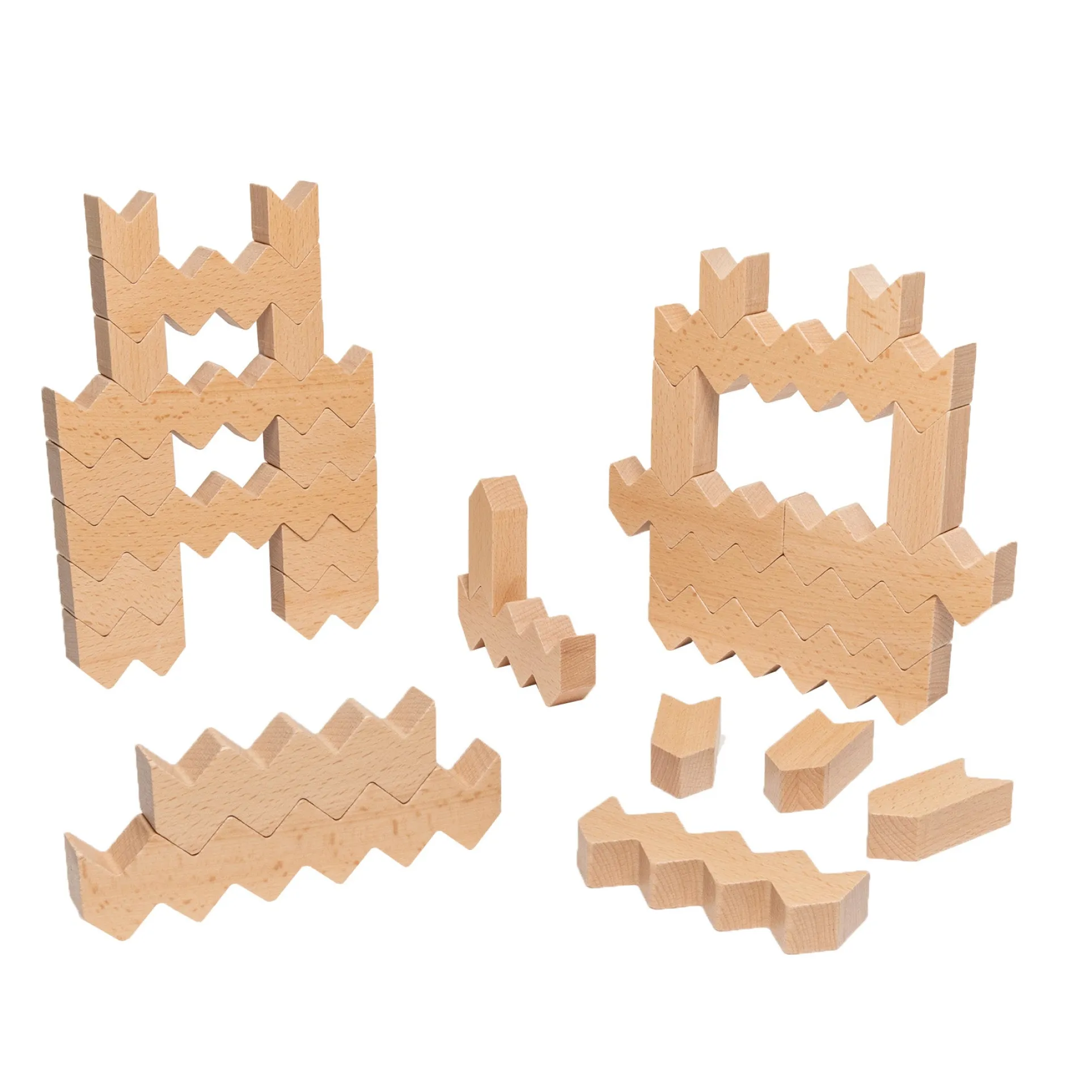 Educational Advantage ZigZag Blocks - 30 Piece Building Set