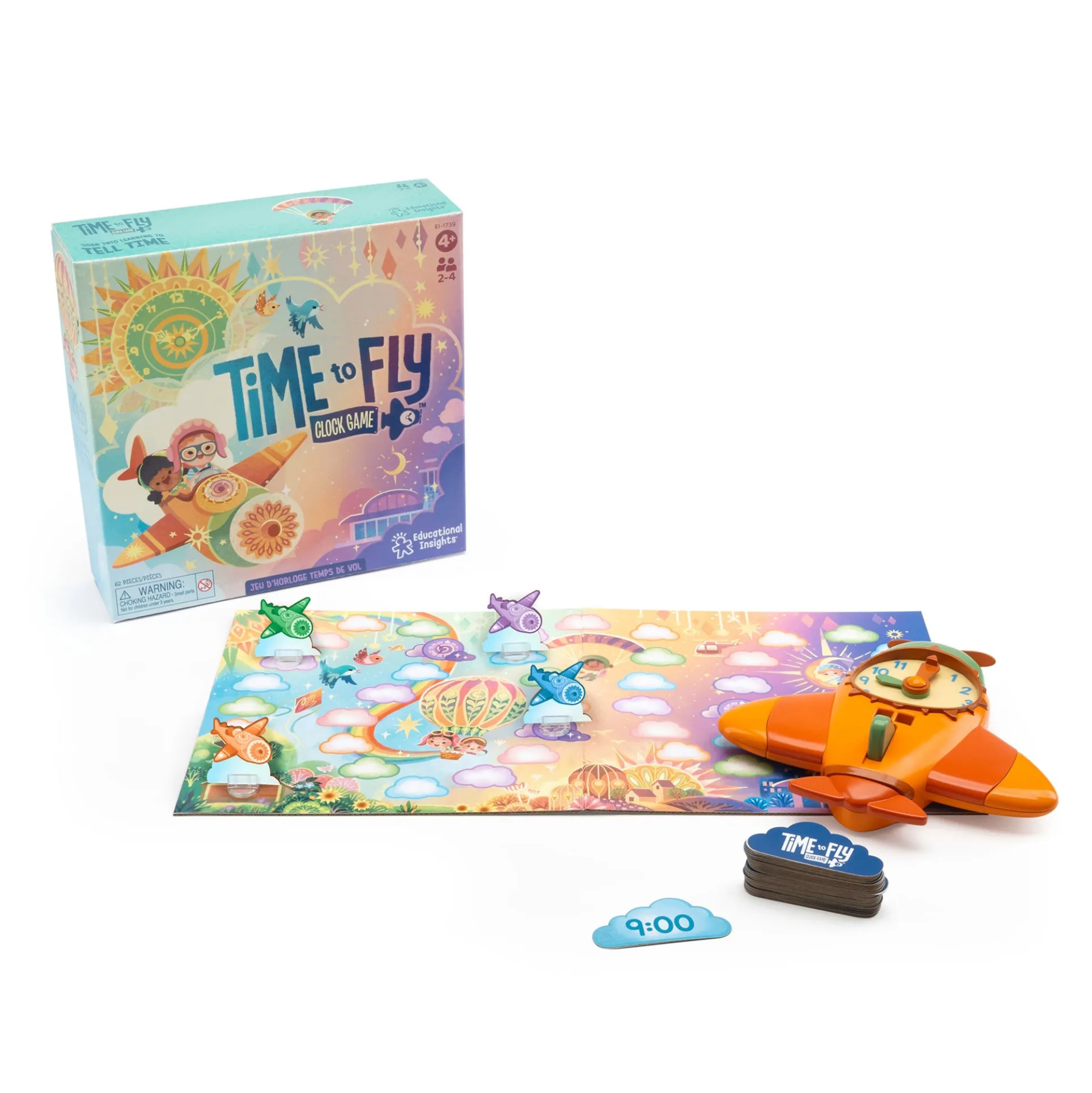 Educational Insights Time Flies Game - Learn to Tell Time