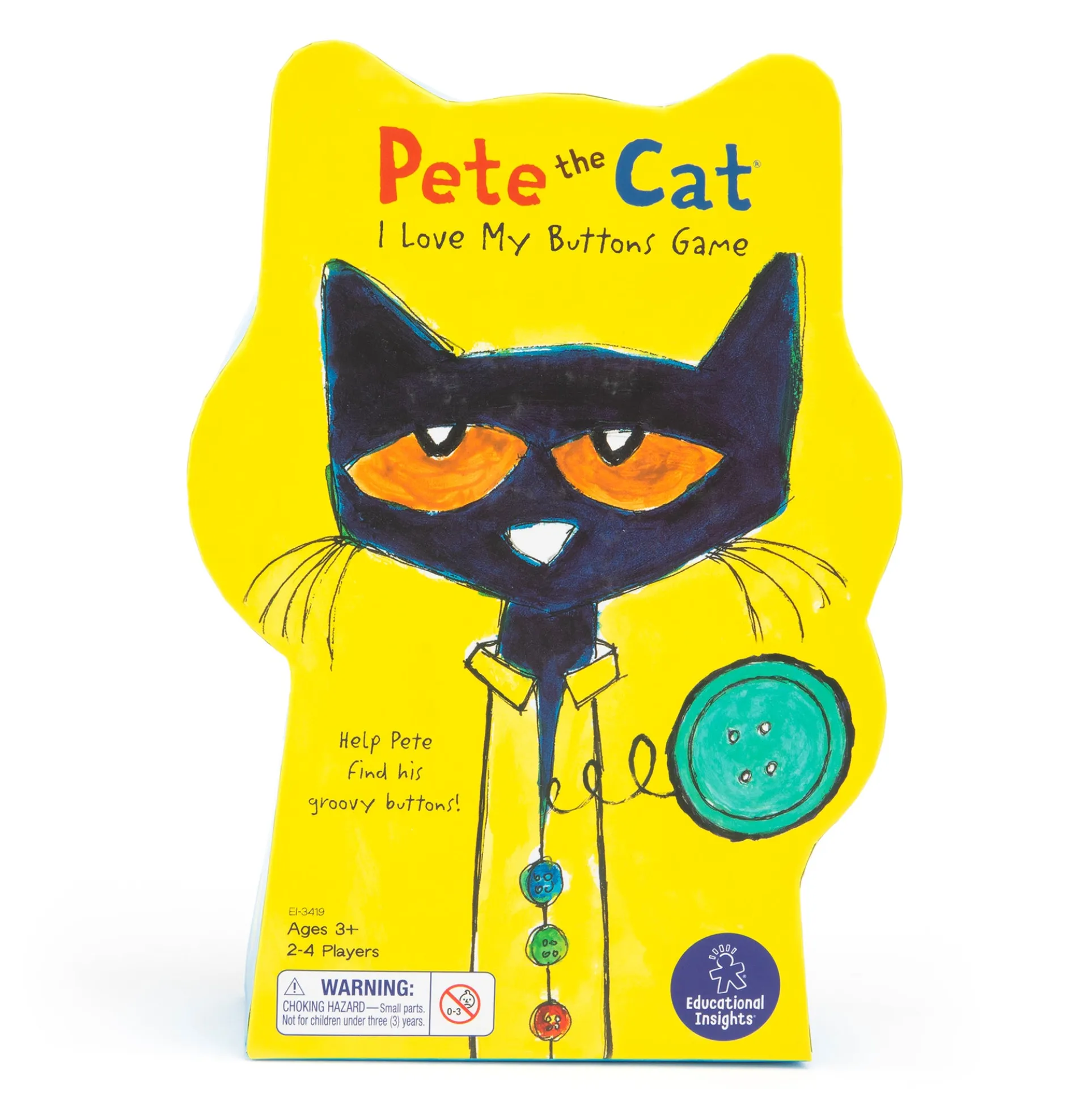 Educational Insights Pete the Cat I Love My Buttons Game - Interactive Matching Board
