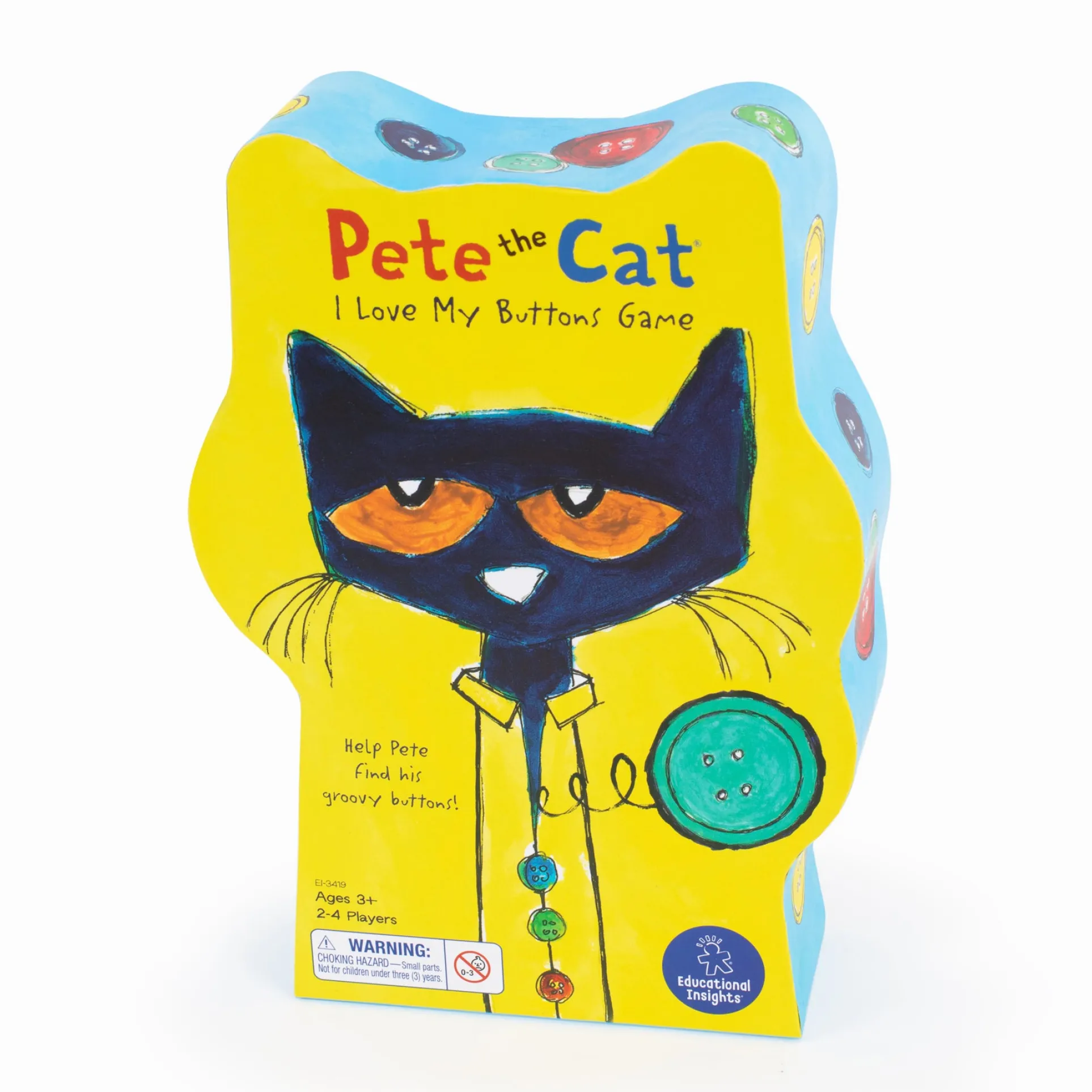 Educational Insights Pete the Cat I Love My Buttons Game - Interactive Matching Board
