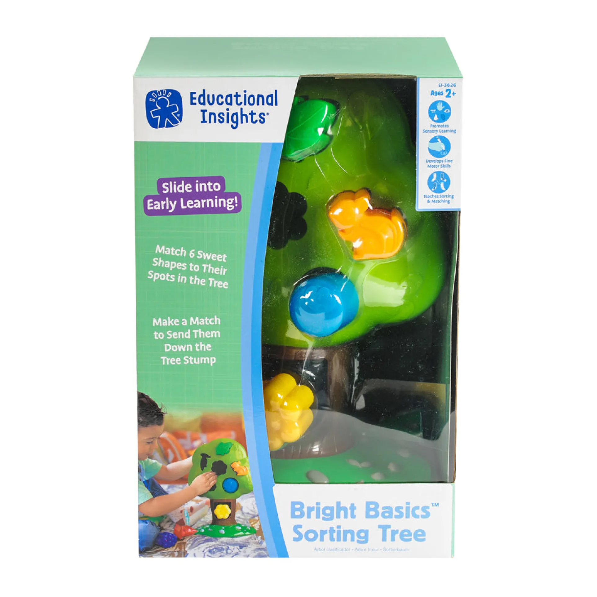 Educational Insights Bright Basics Sorting Tree - Shape and Color Recognition Toy