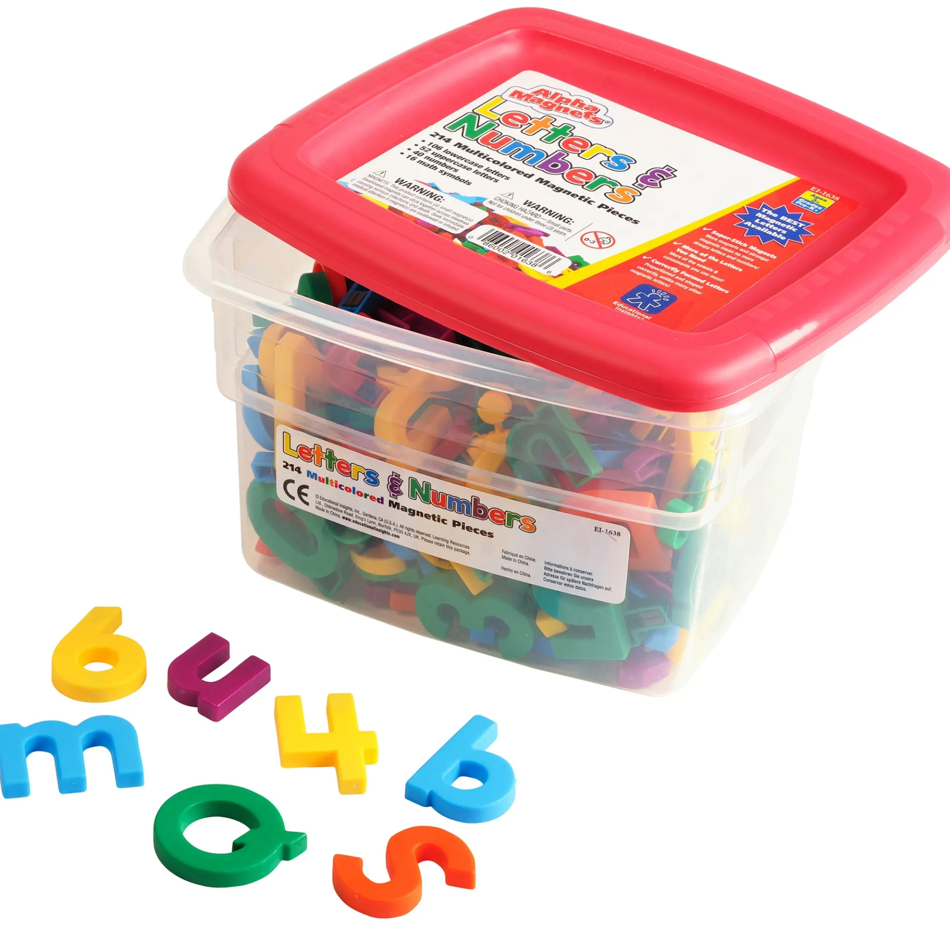 Educational Insights AlphaMagnets & MathMagnets - Multicolored Combo Set