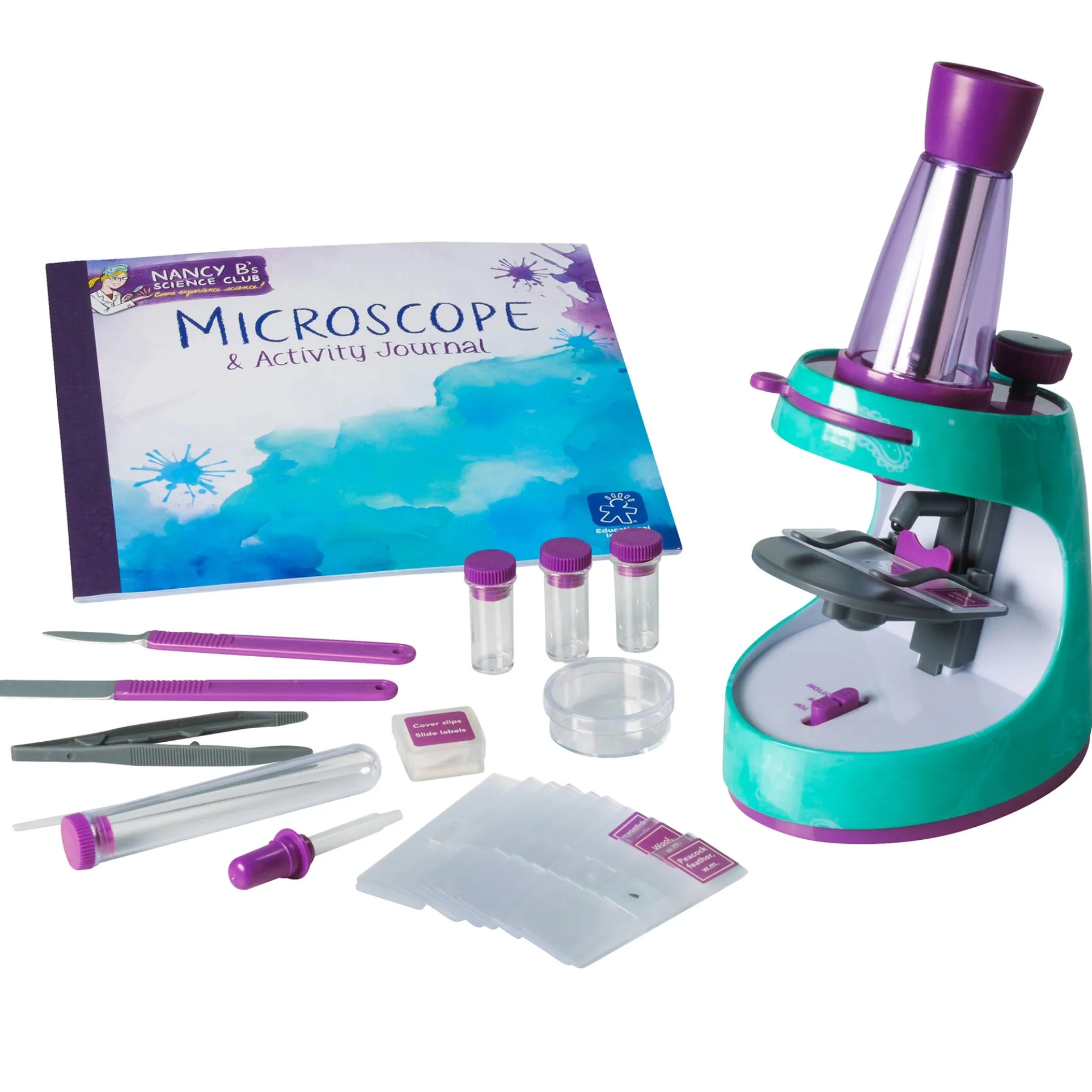 Educational Insights Nancy B's Science Club Microscope & Activity Journal Kit