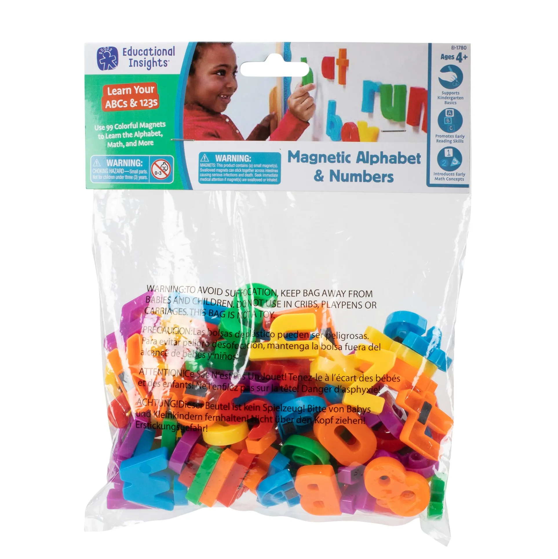 Educational Insights Magnetic Alphabet & Math Set - Colorful Learning Tools