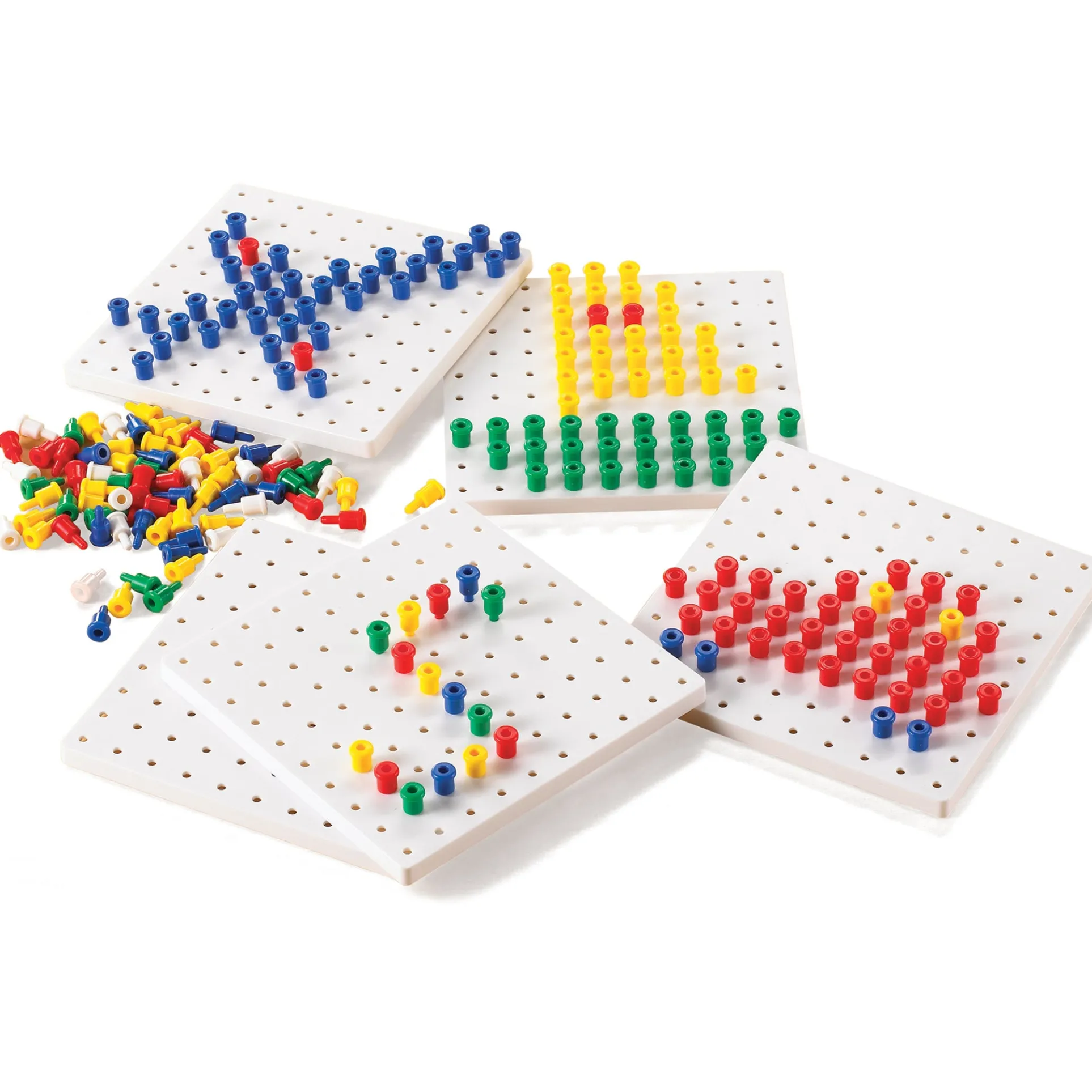 edxeducation Colorful Pegs & Pegboards Set - Montessori-Inspired Educational Toy