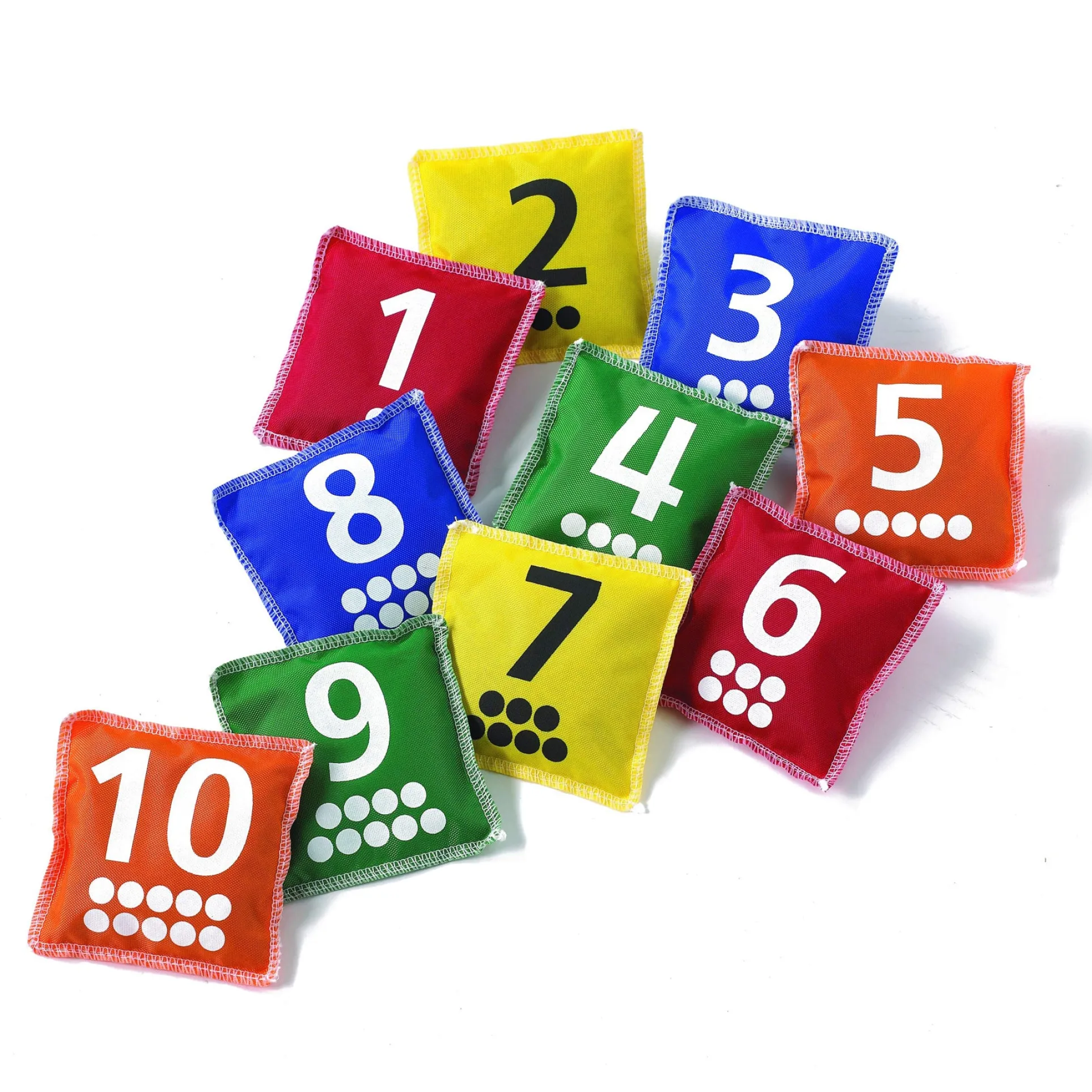 edxeducation Number & Dot Bean Bags - Colorful Counting Play Set of 10