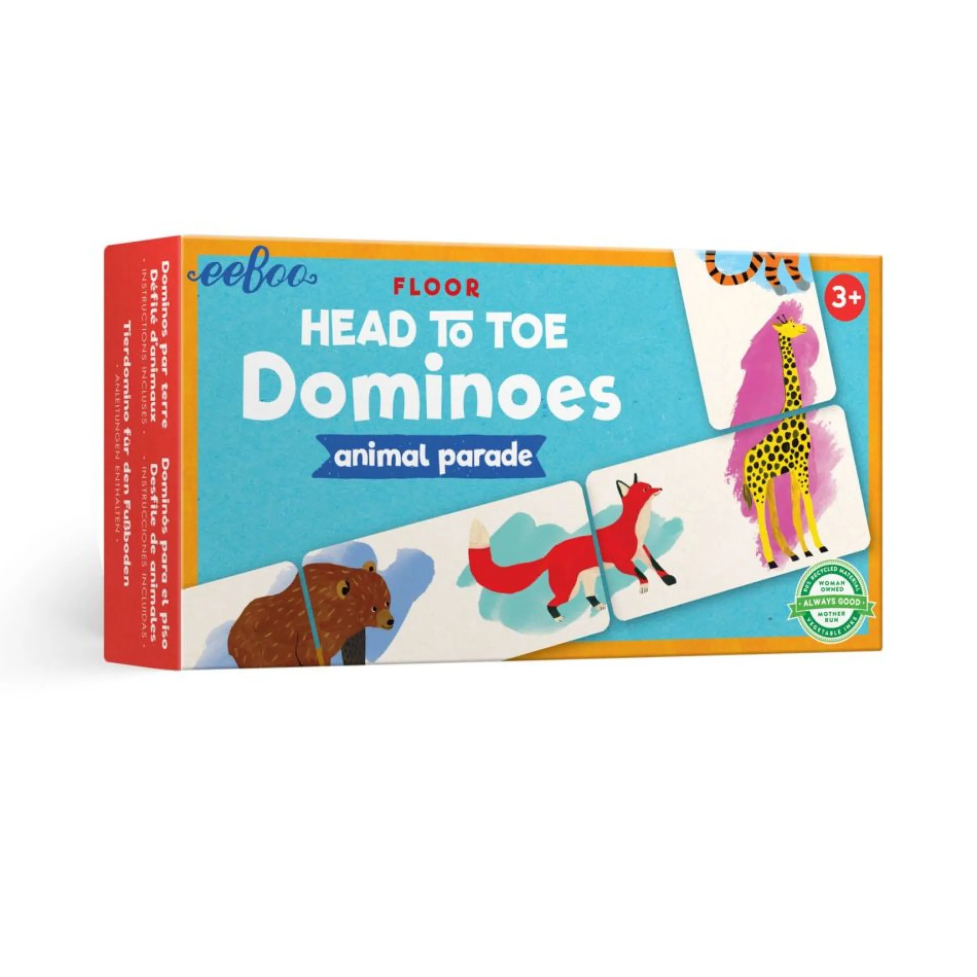eeBoo Animal Parade Head to Toe Educational Dominoes Game