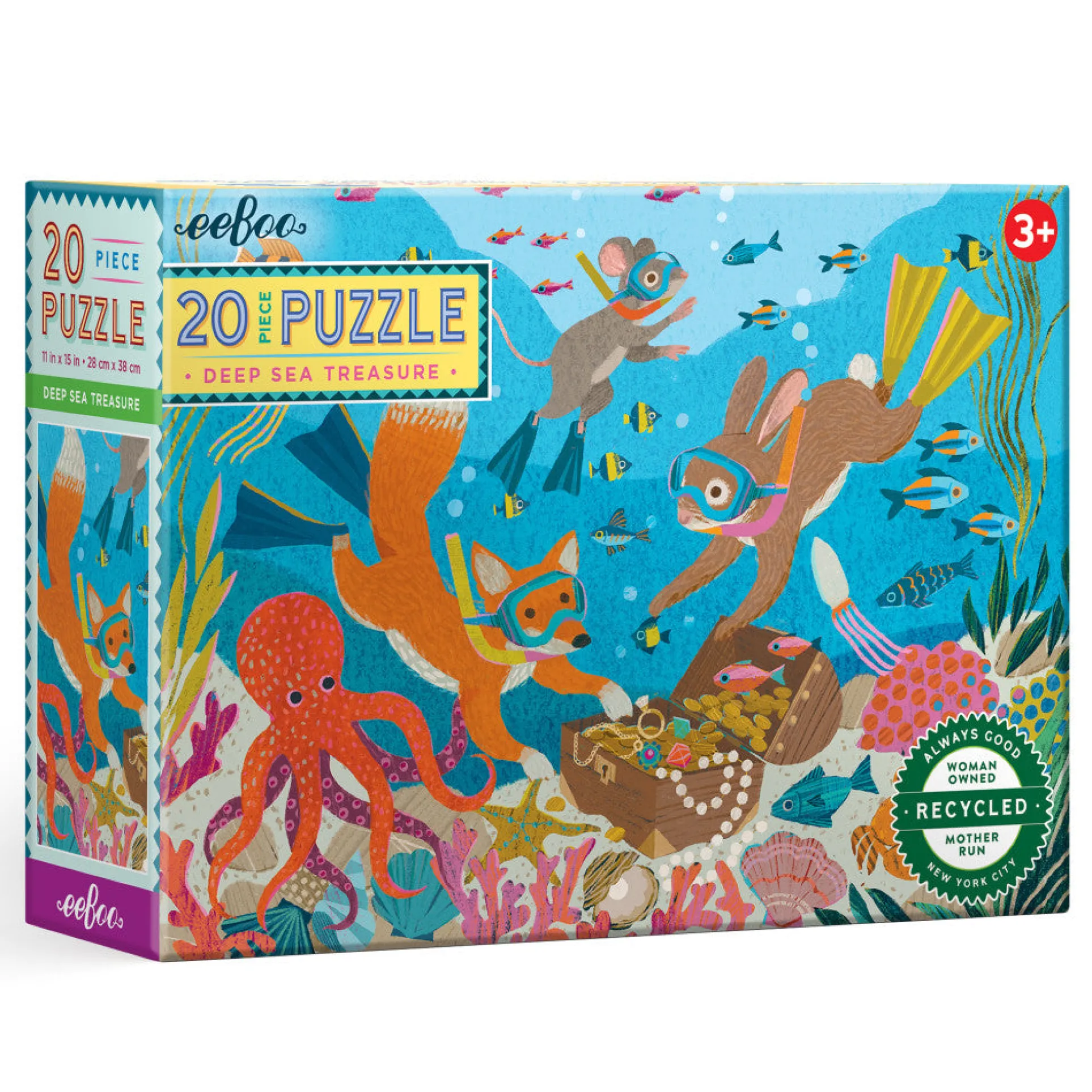 eeBoo Deep Sea Treasure Jigsaw Puzzle - 20 pc