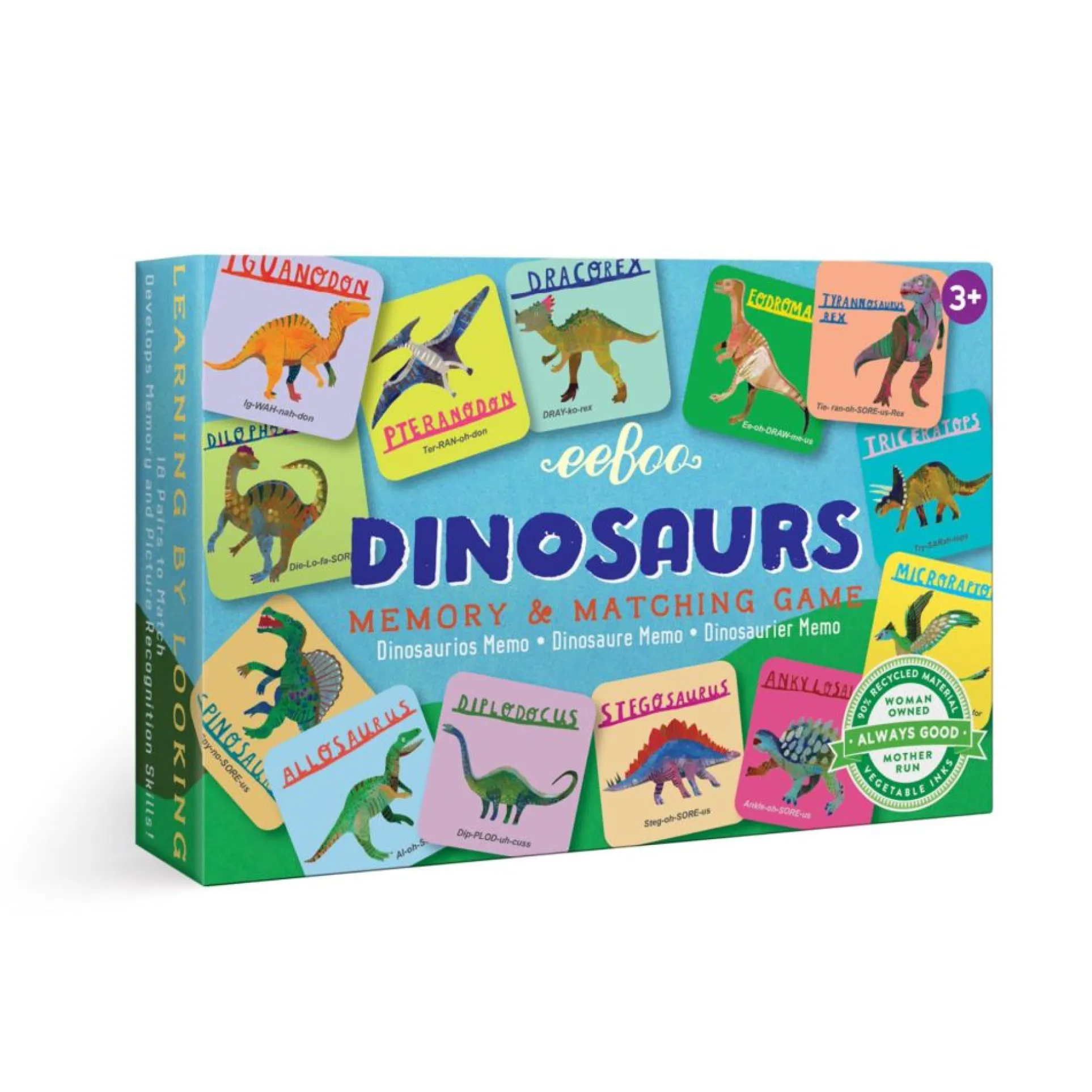 eeBoo Dinosaurs Memory Matching Game for Kids
