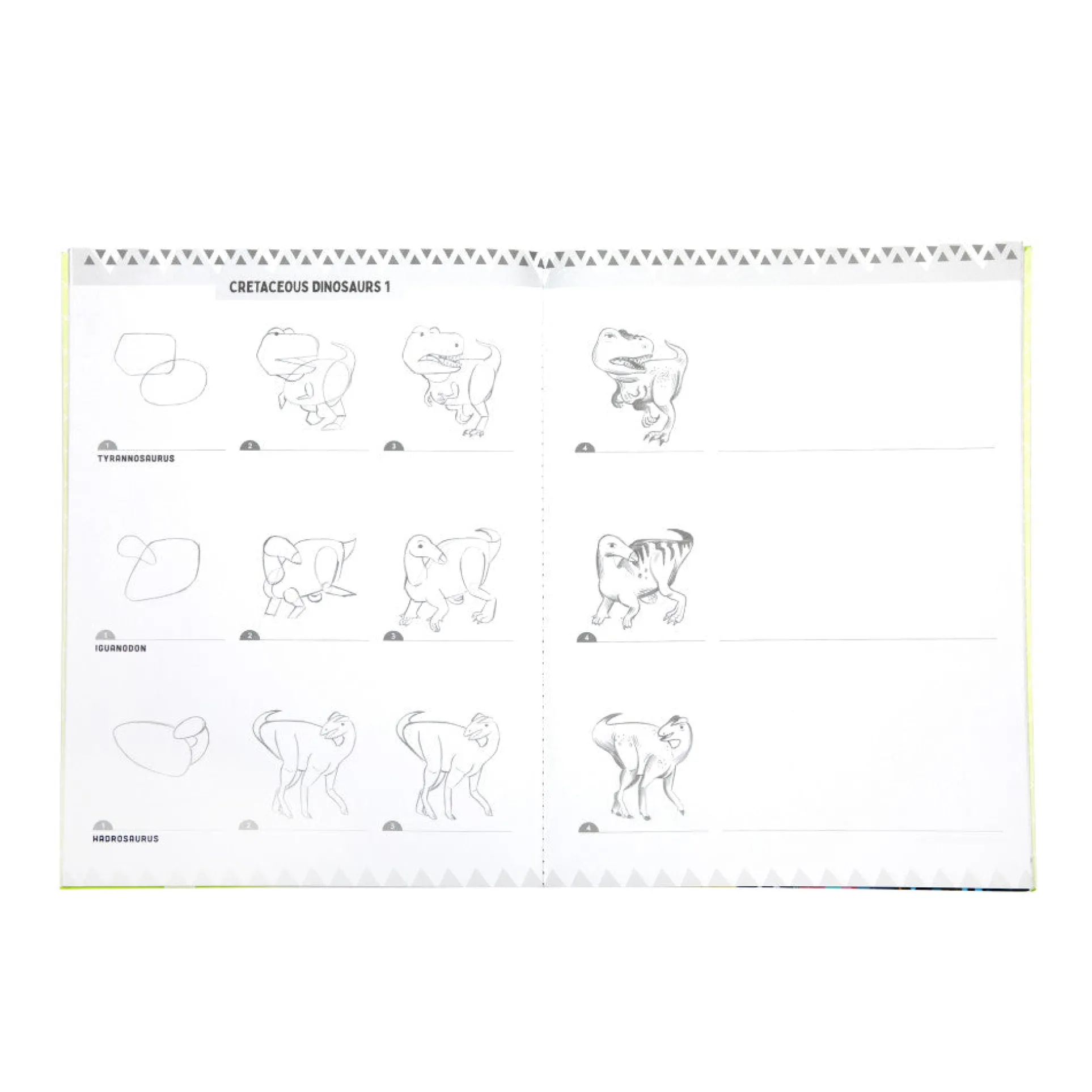 eeBoo Learn to Draw Dinosaurs Art Instruction Book
