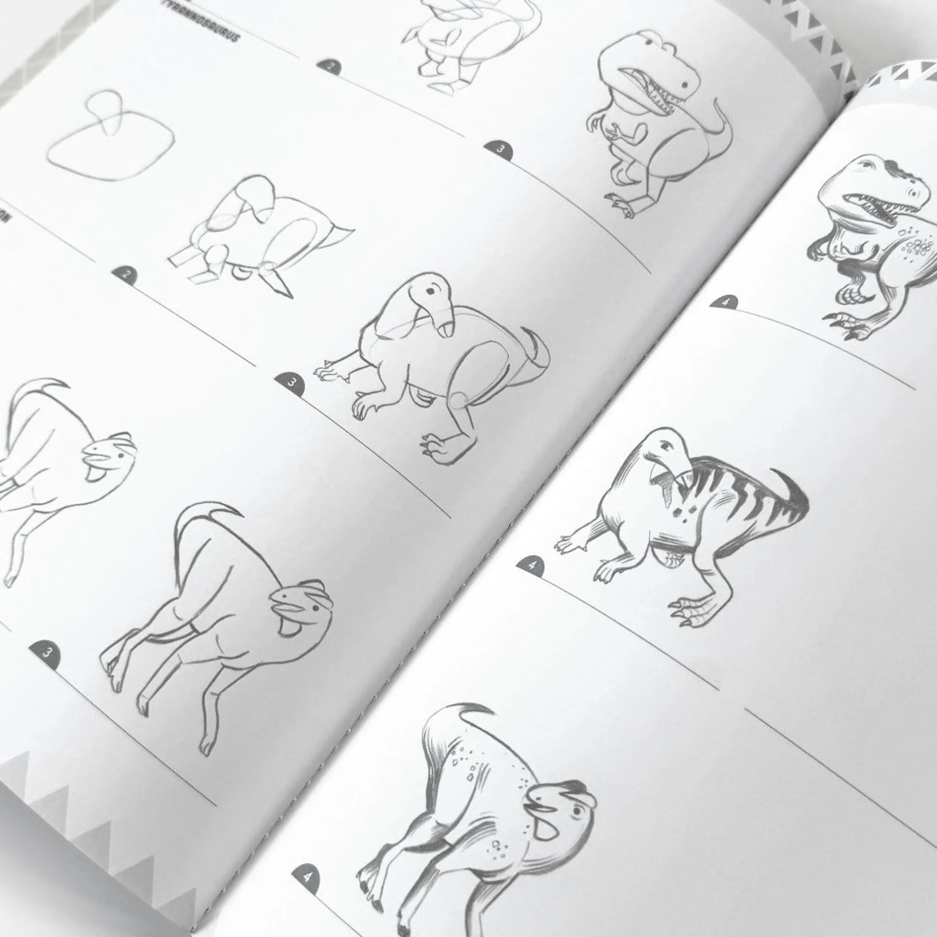 eeBoo Learn to Draw Dinosaurs Art Instruction Book
