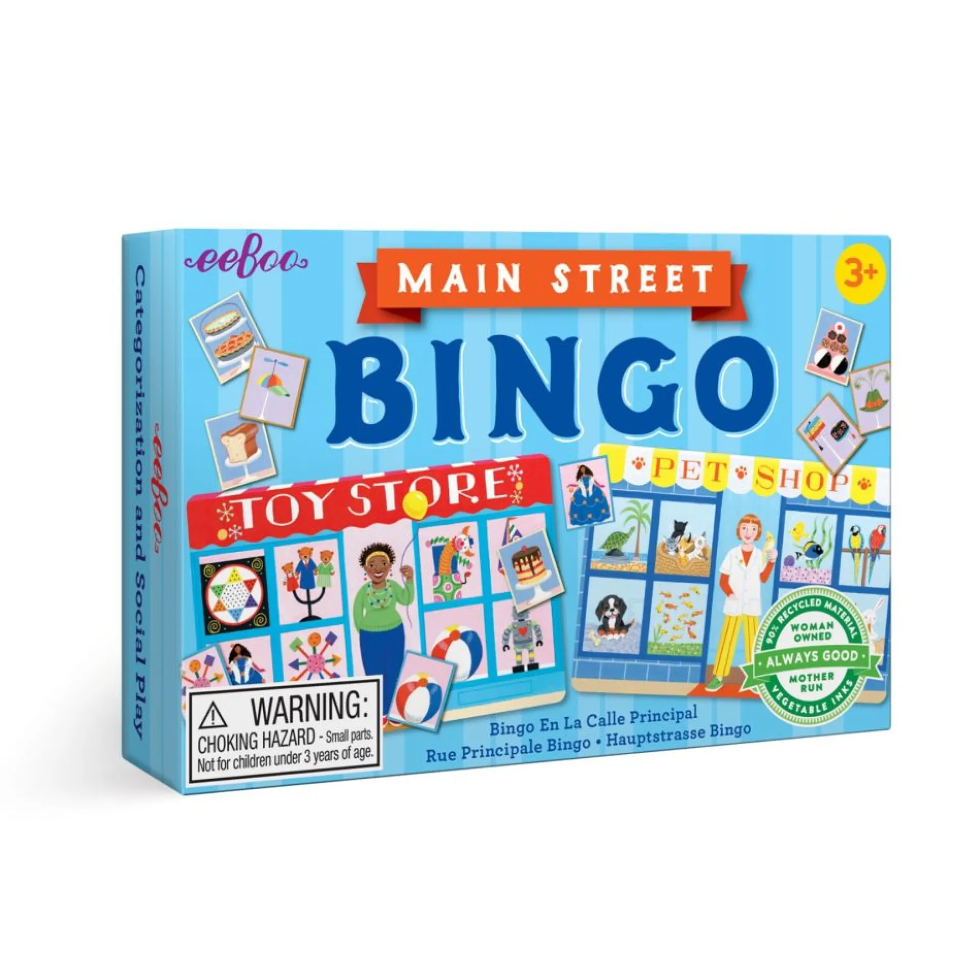 eeBoo Main Street Little Bingo Game for Ages 3+