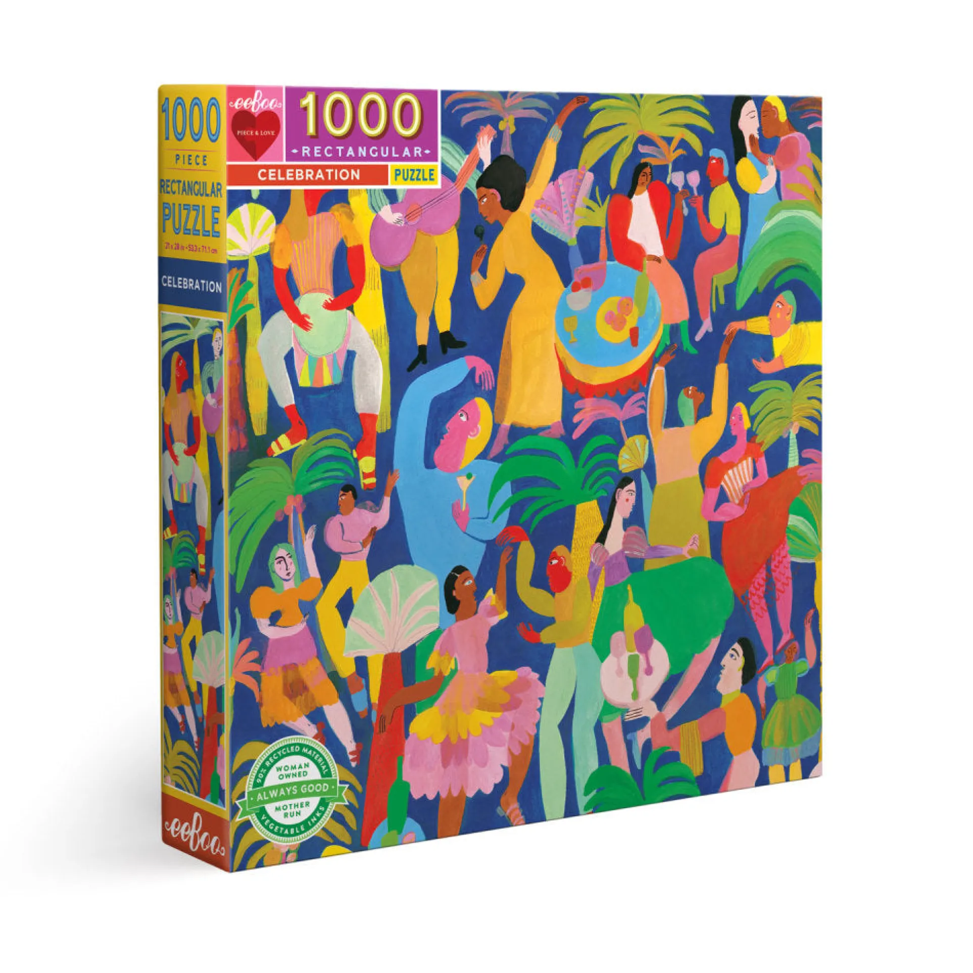 eeBoo Piece and Love Celebration 1000-Piece Jigsaw Puzzle