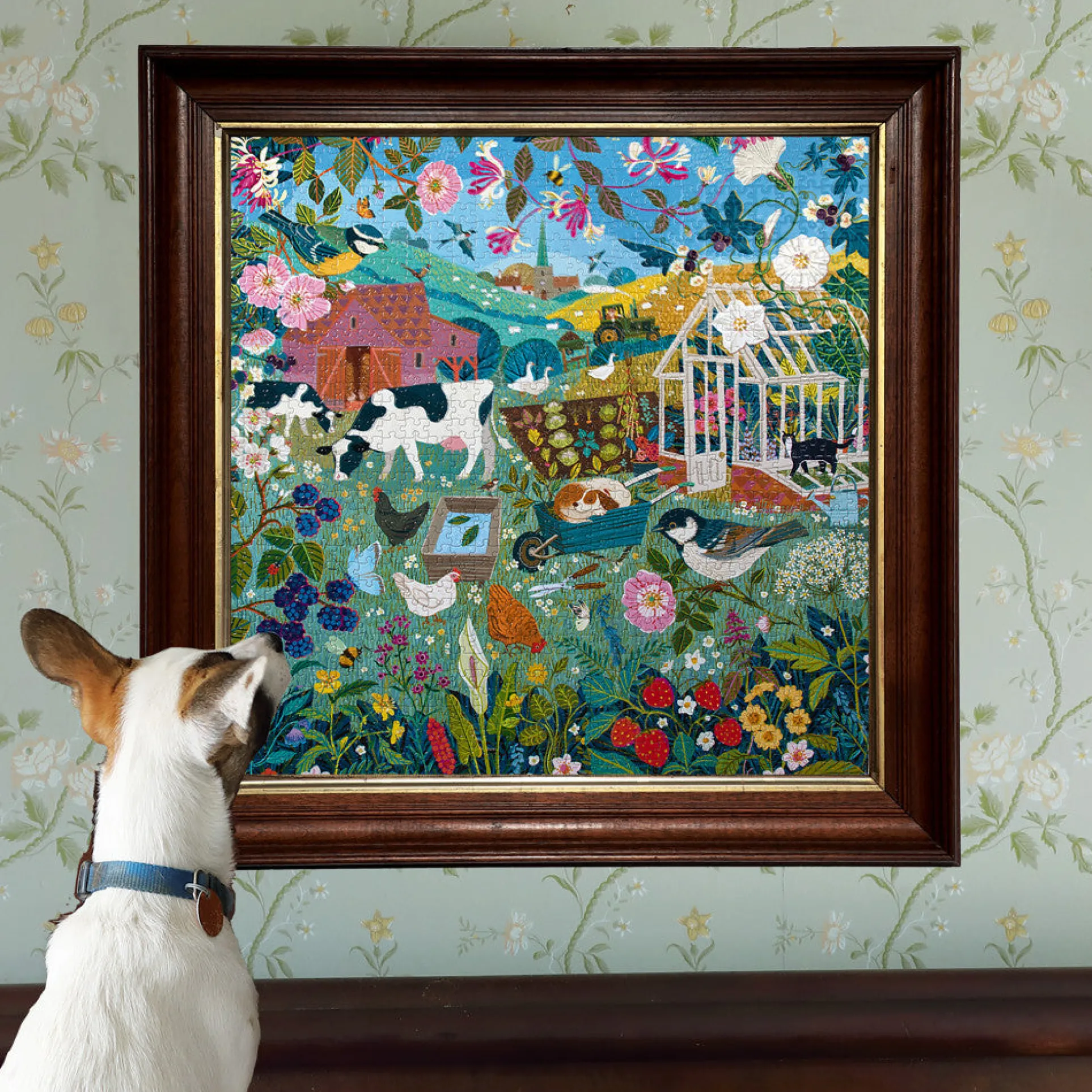 eeBoo Piece and Love English Hedgerow 1000 Piece Jigsaw Puzzle