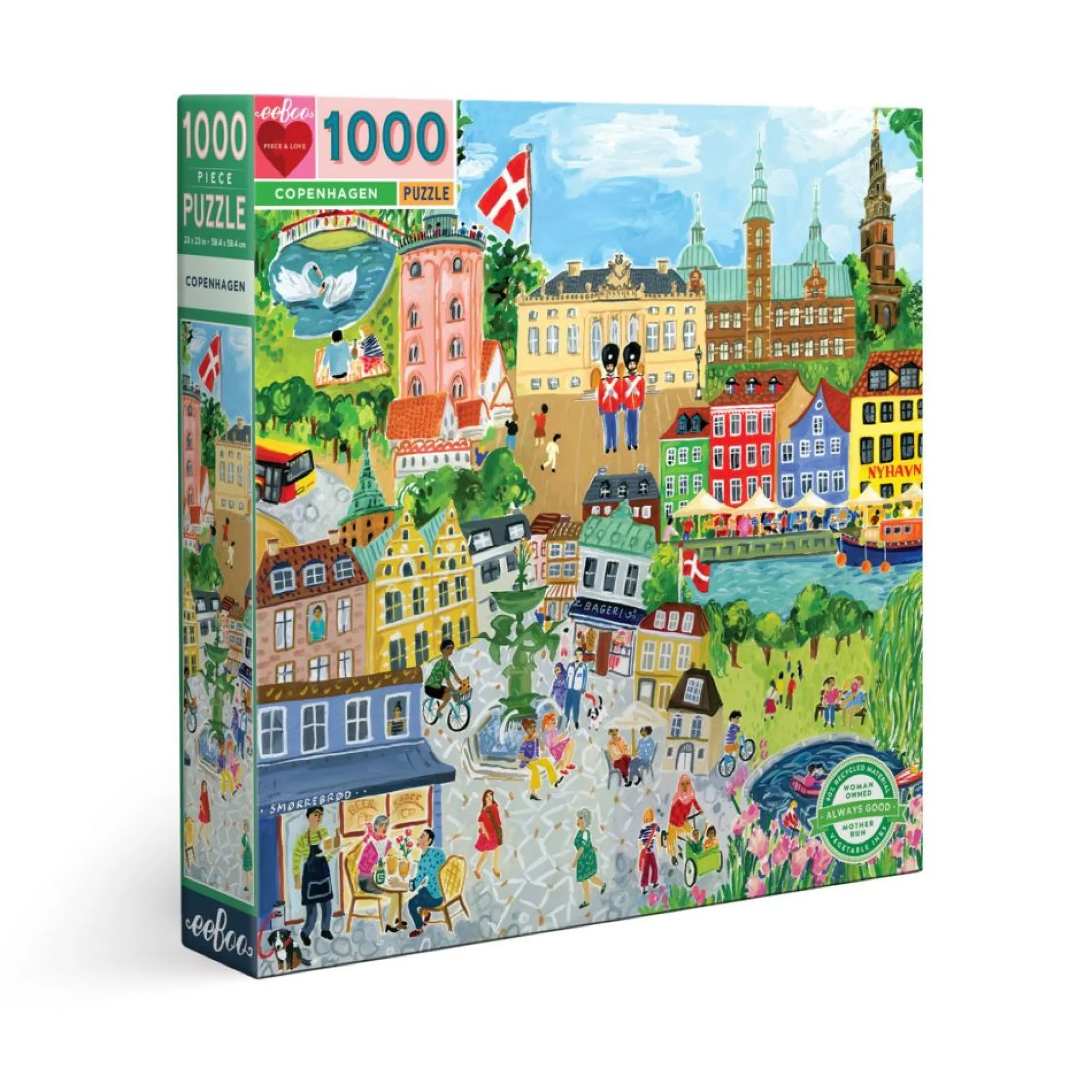 eeBoo Piece and Love Copenhagen 1000-Piece Jigsaw Puzzle