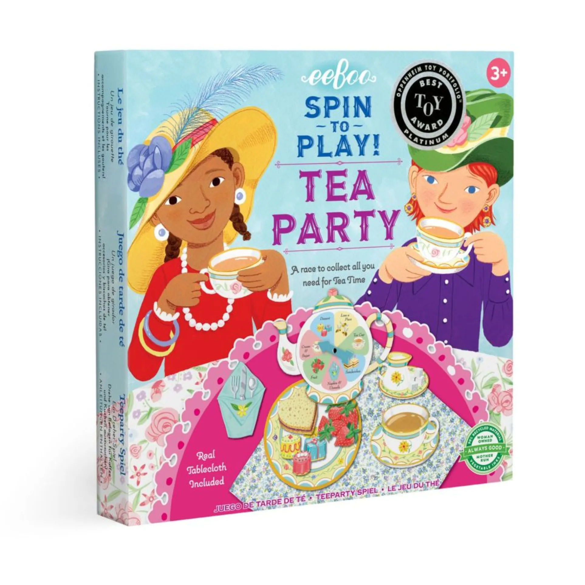 eeBoo Tea Party Spinner Game for Kids